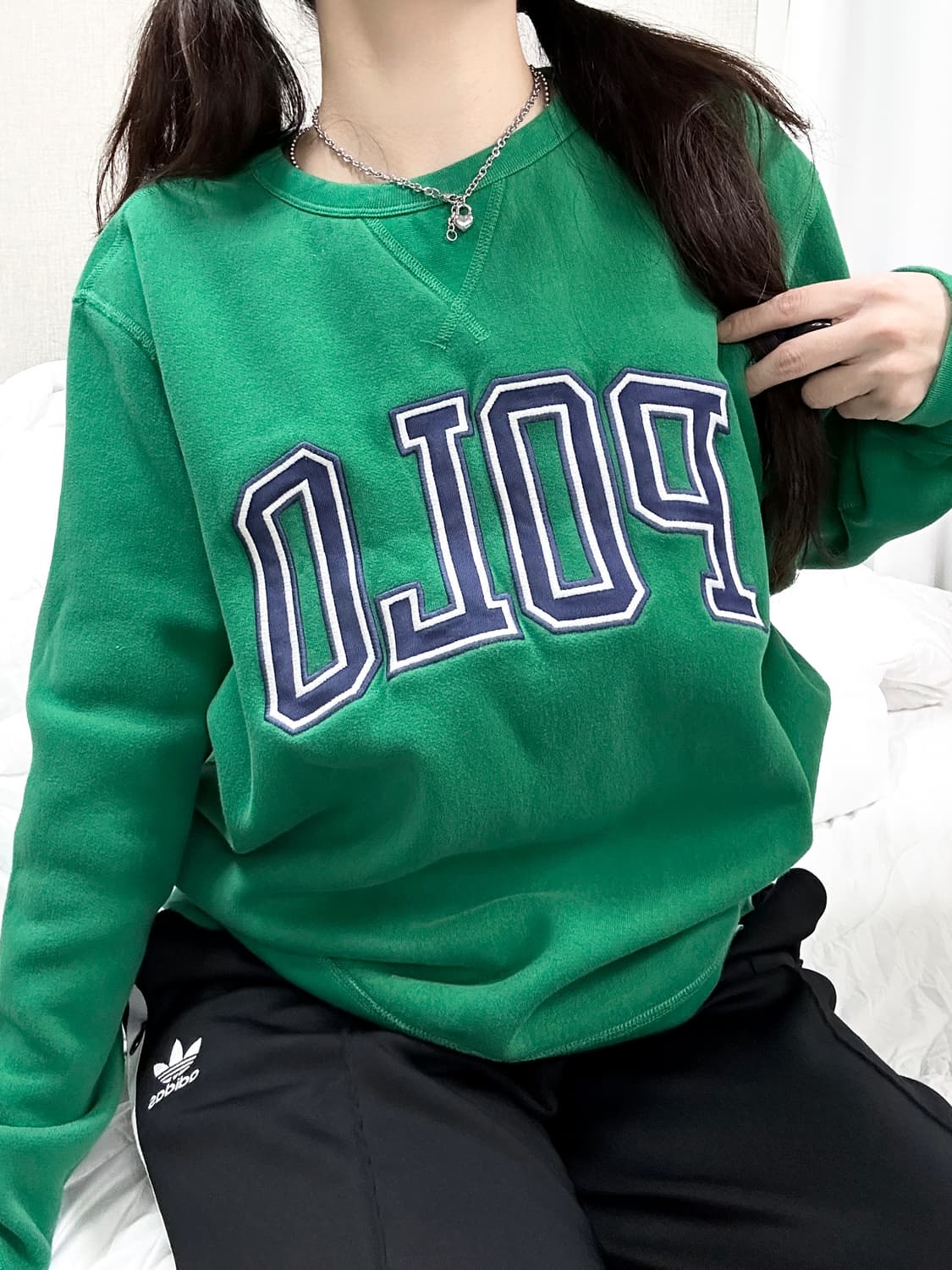 폴로 빅로고 딥그린 맨투맨 상품이미지2