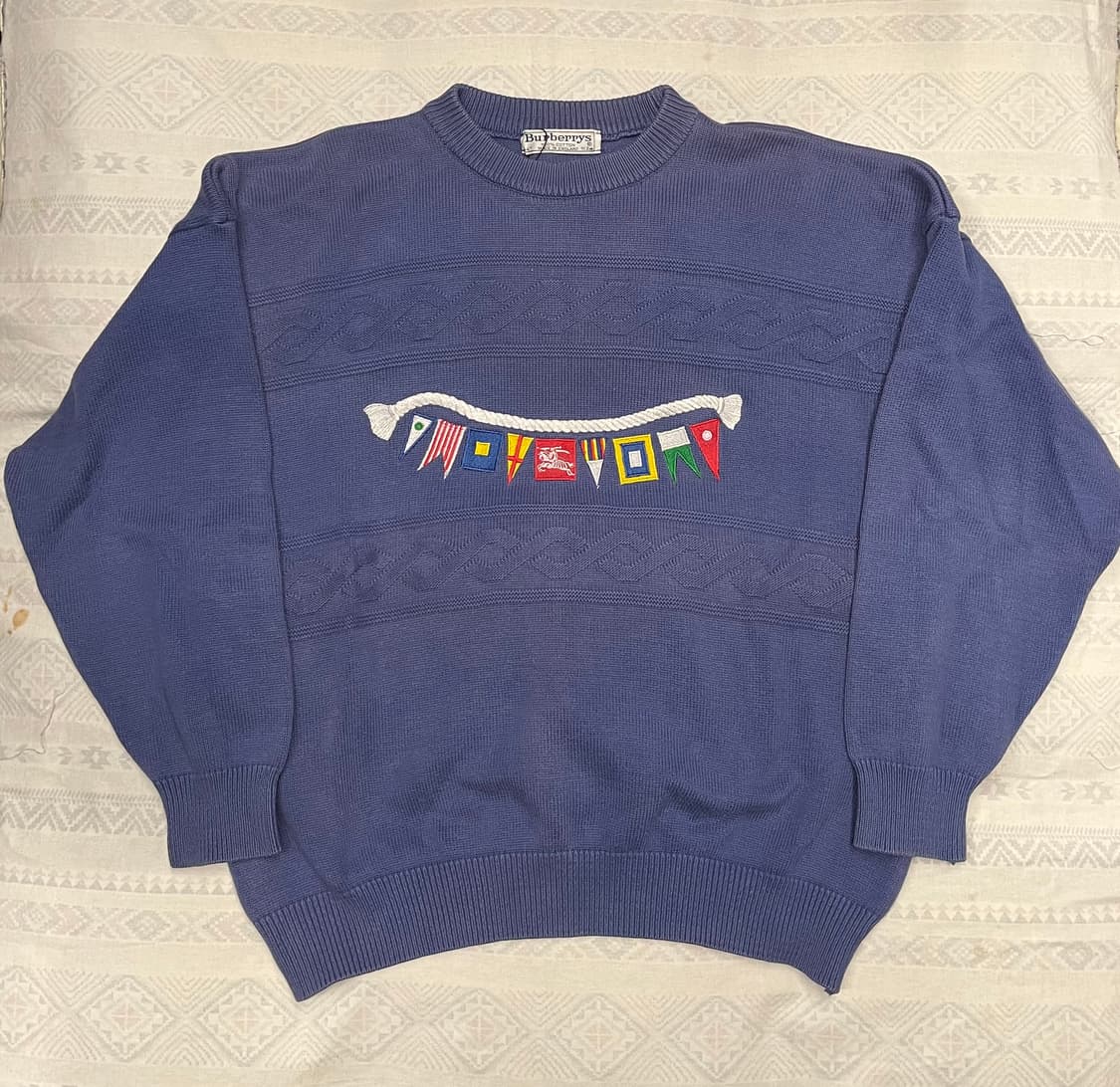 90s Burberrys 기마로고 스웨터 상품이미지1