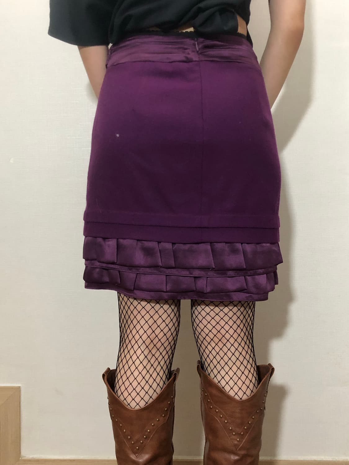 빈티지 퍼플 리본 프릴 스커트 상품이미지7