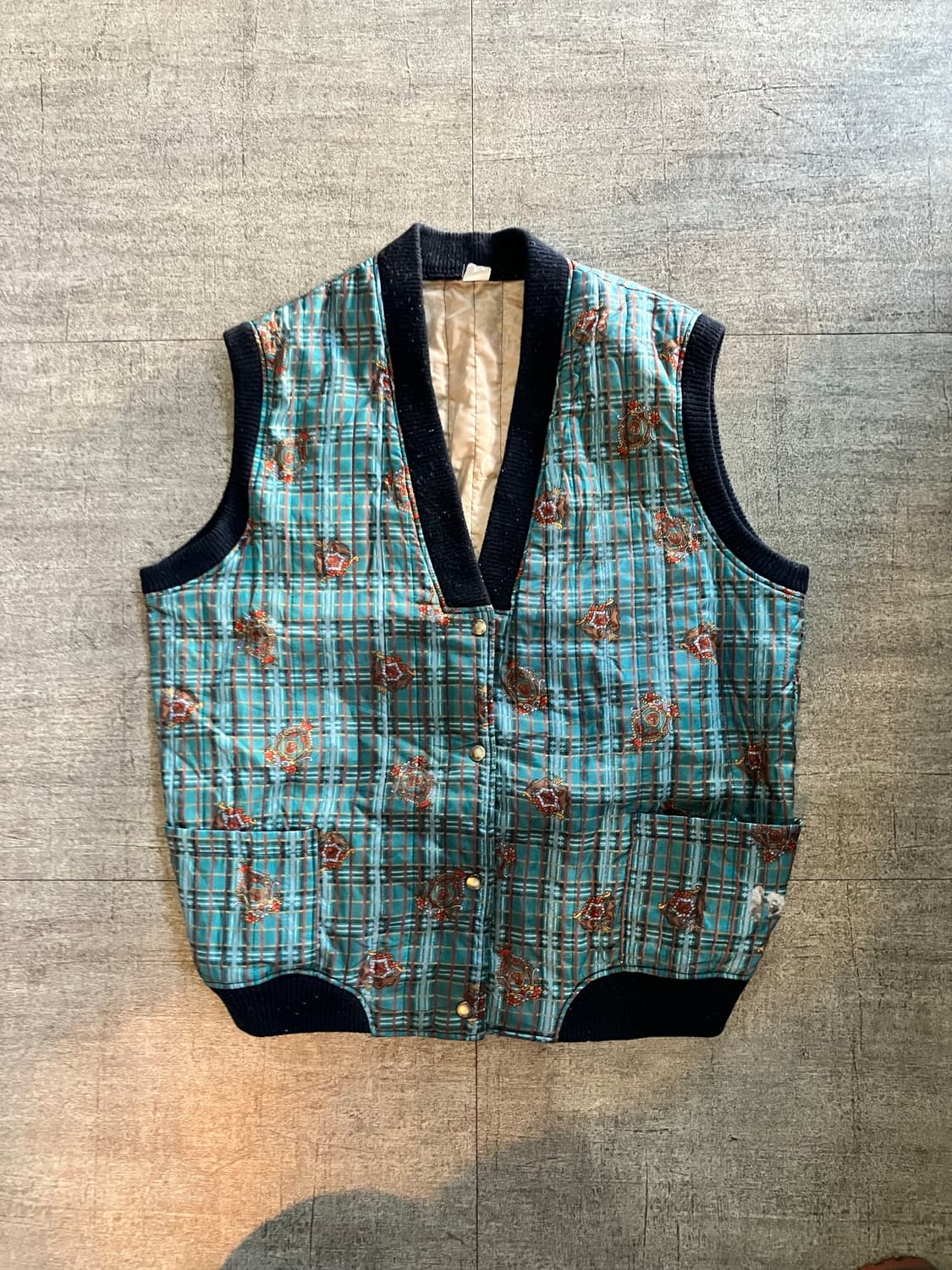 일본빈티지 올드스쿨아메카지 혁오풍 니트베스트조끼 상품이미지1