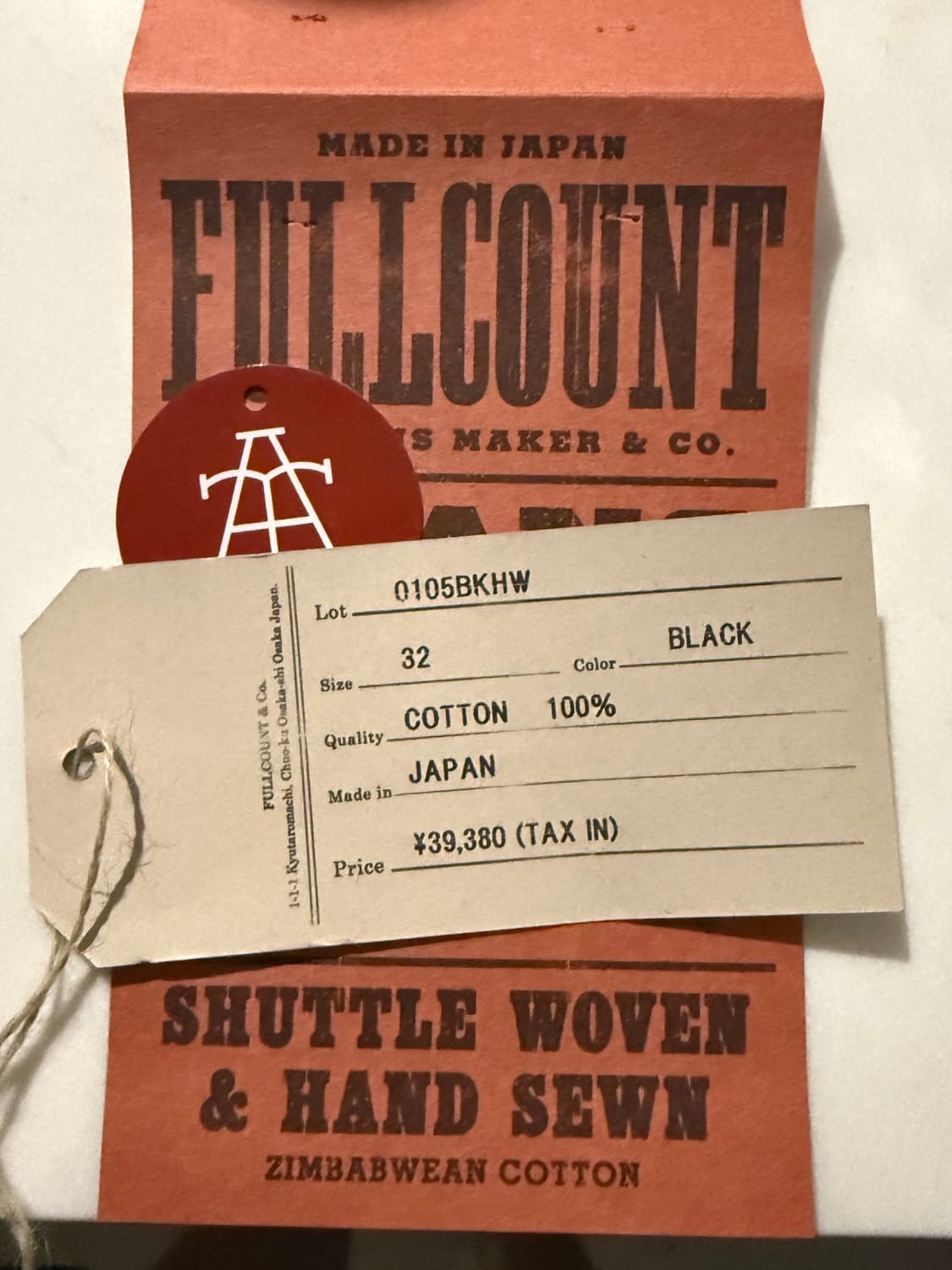 풀카운트 0105 다트포드 블랙 BKHW 32 상품이미지3