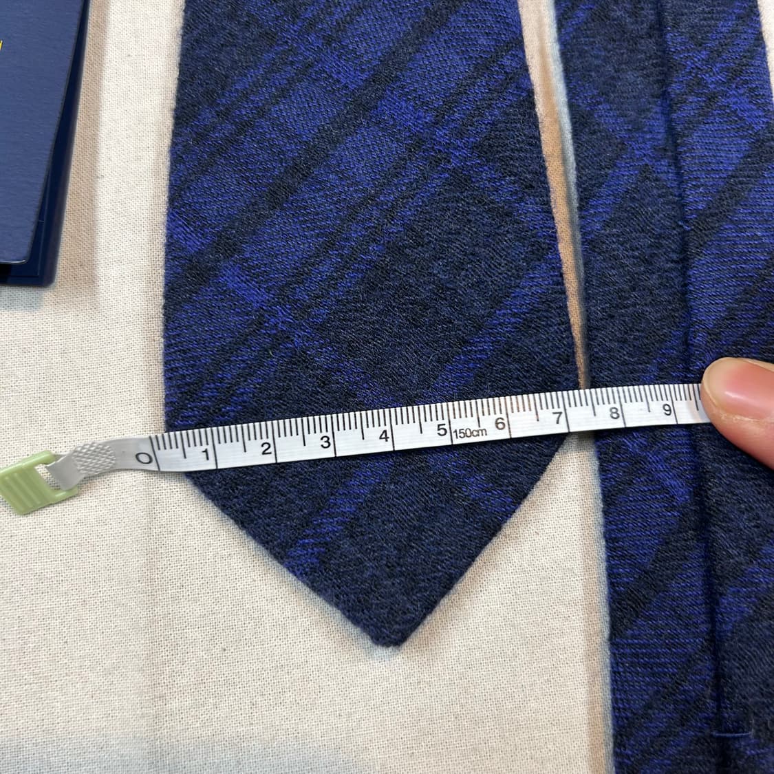 폴로 랄프로렌 울 네이비 체크 무늬 넥타이 상품이미지3