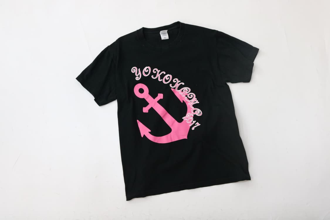 빈티지 요코하마 앵커 핑크 그래픽 반팔 티셔츠 (M) 상품이미지2