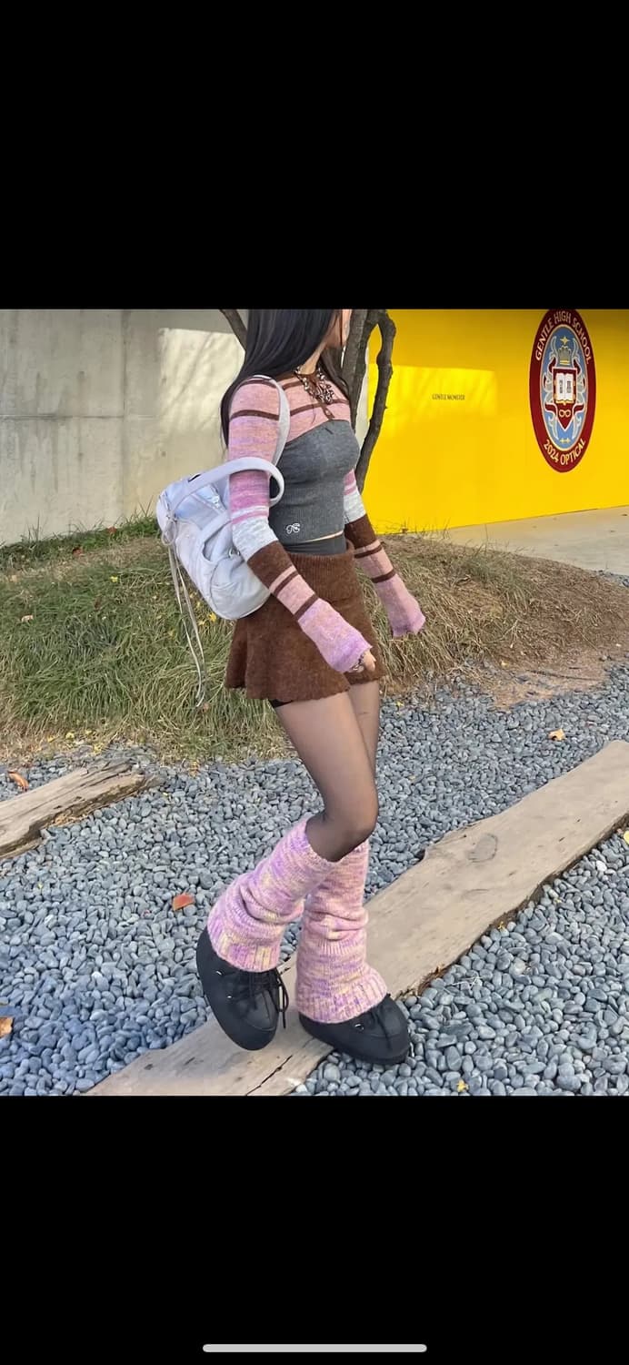 GUIZIO 릴렉스드 리브 니트 워머 상품이미지3