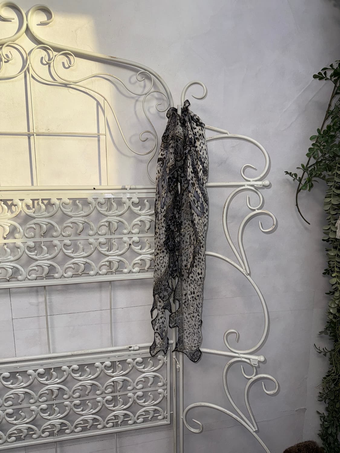 Gray glitter oriental leopard scarf 상품이미지4
