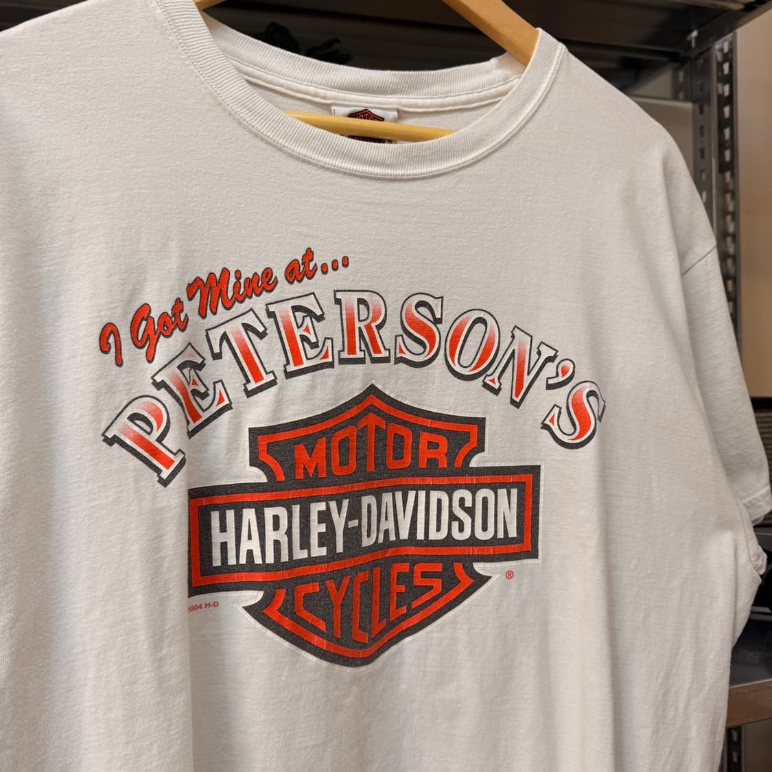 00S 할리 데이비슨 로고 프런트 백 프린팅 L 헤인즈 베이스 상품이미지2