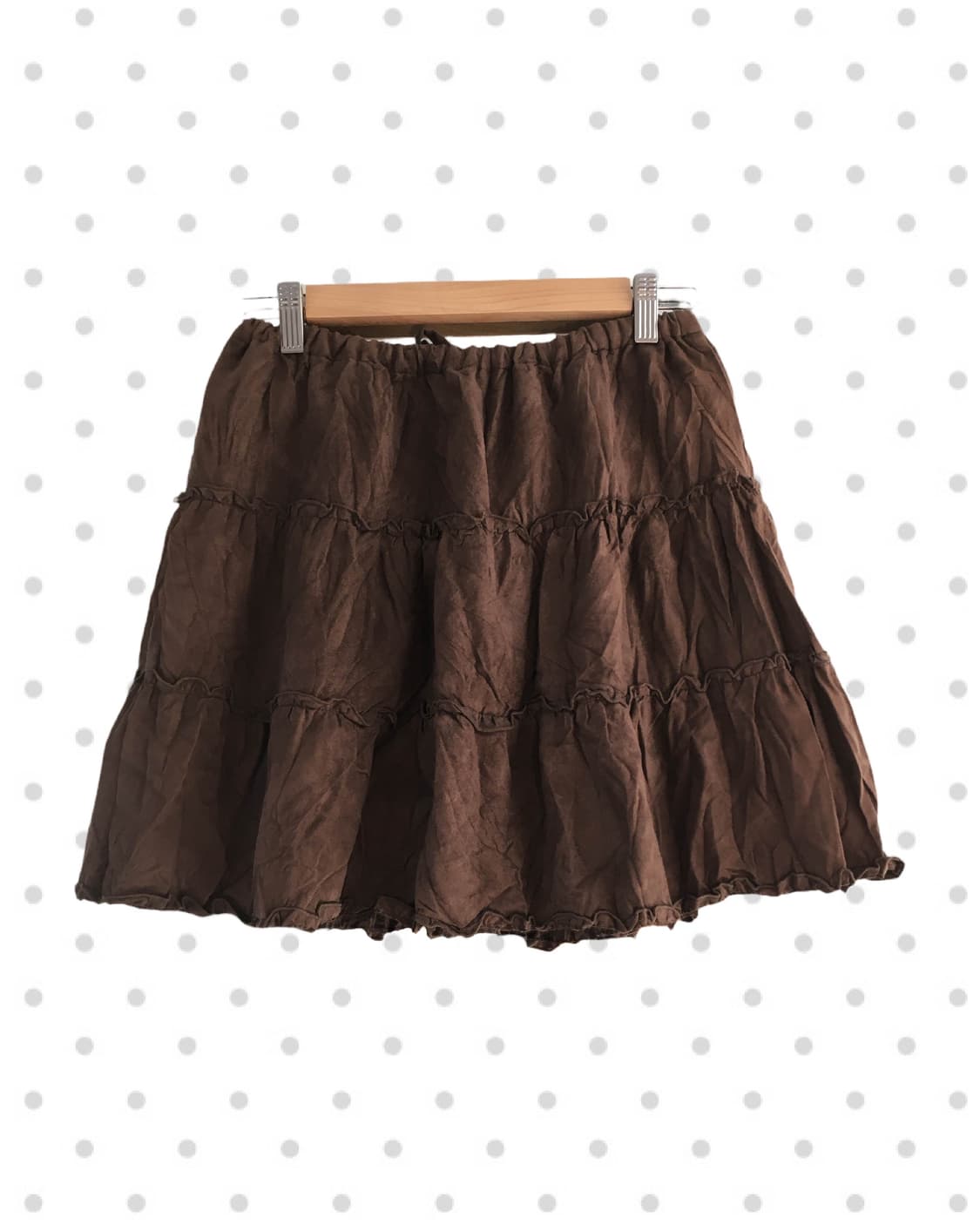 vintage bohemian volume skirt brown 상품이미지6