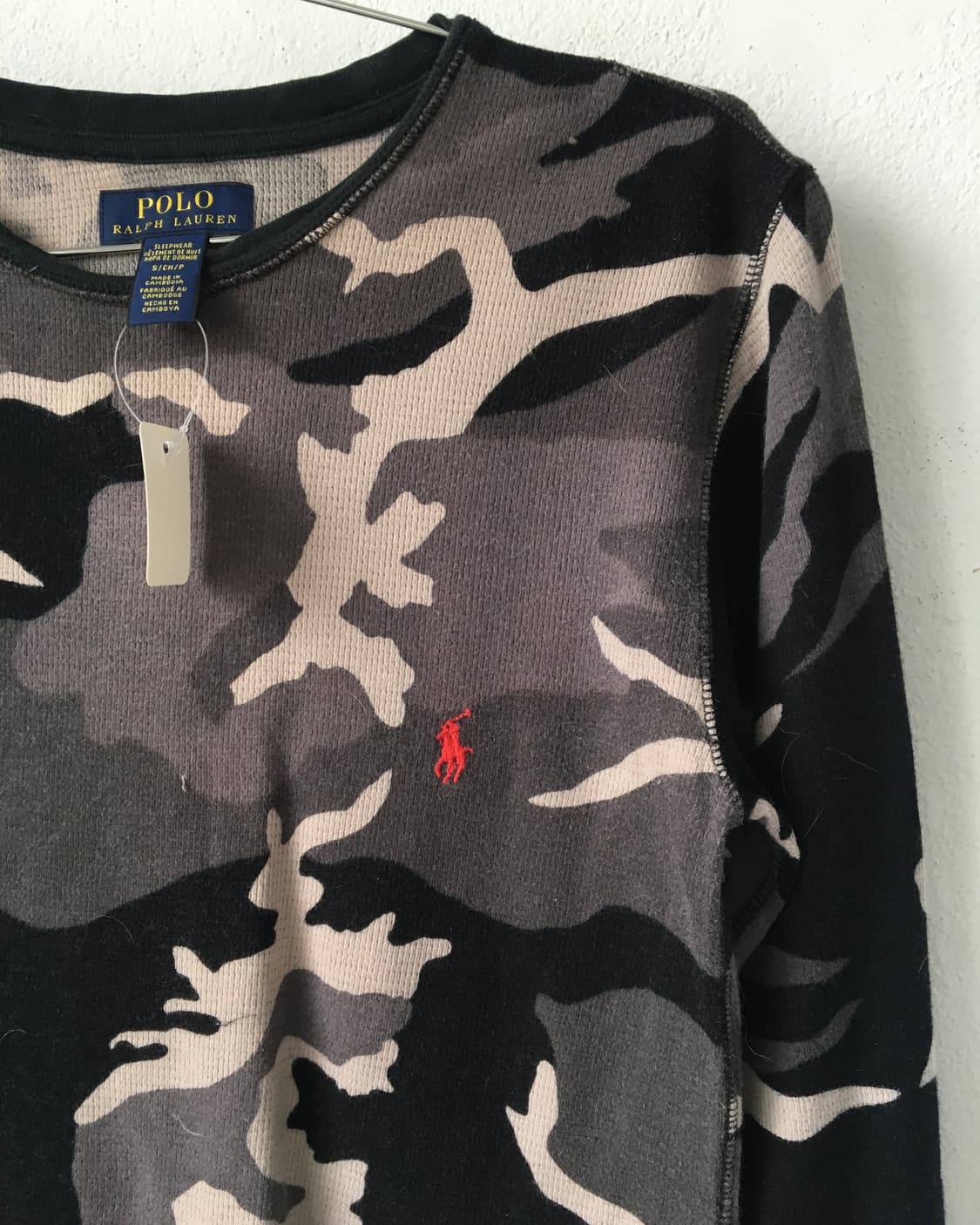 Polo camo pattern waffle sleeve 상품이미지3