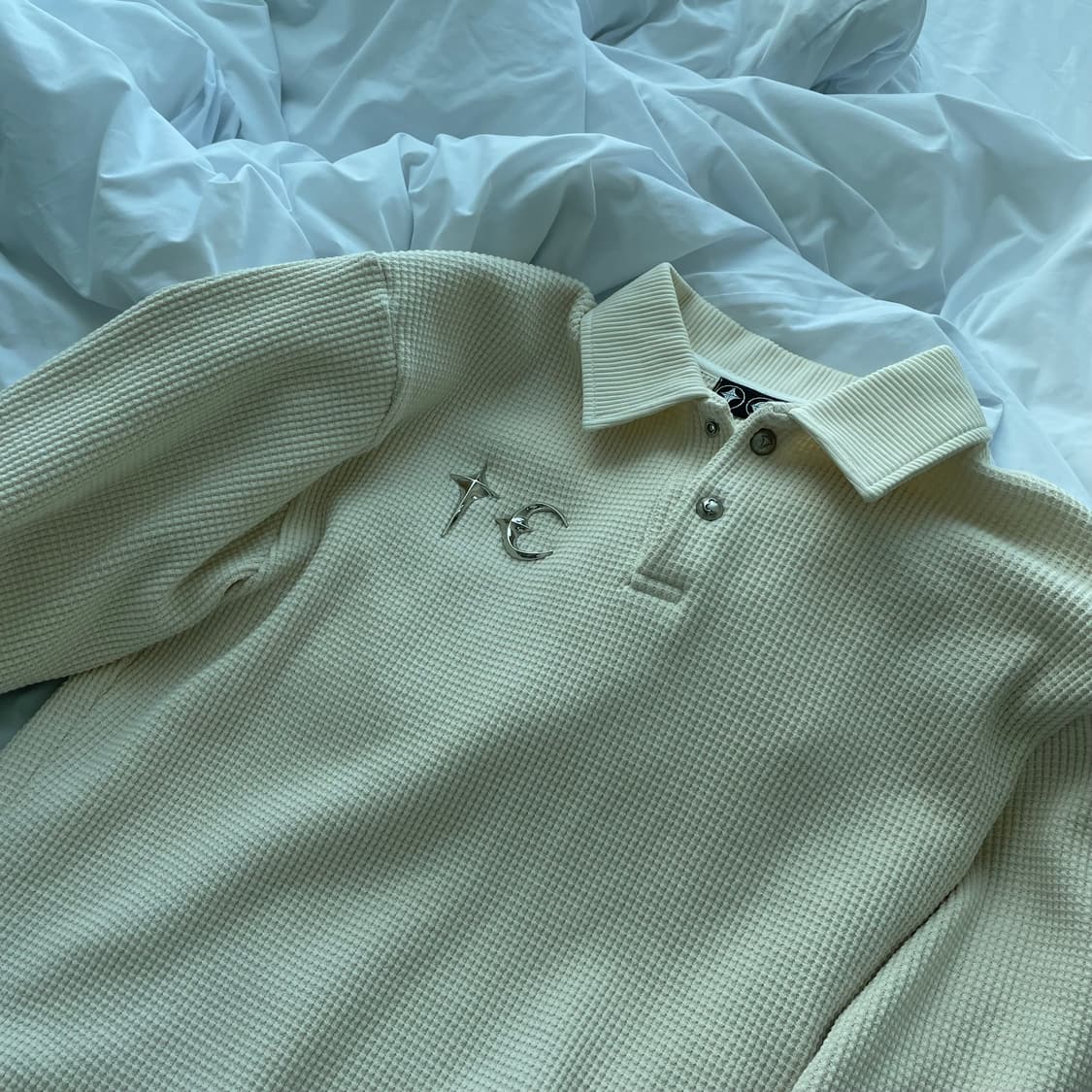 떠그클럽 롱슬리브와플 XL 아이보리 상품이미지2