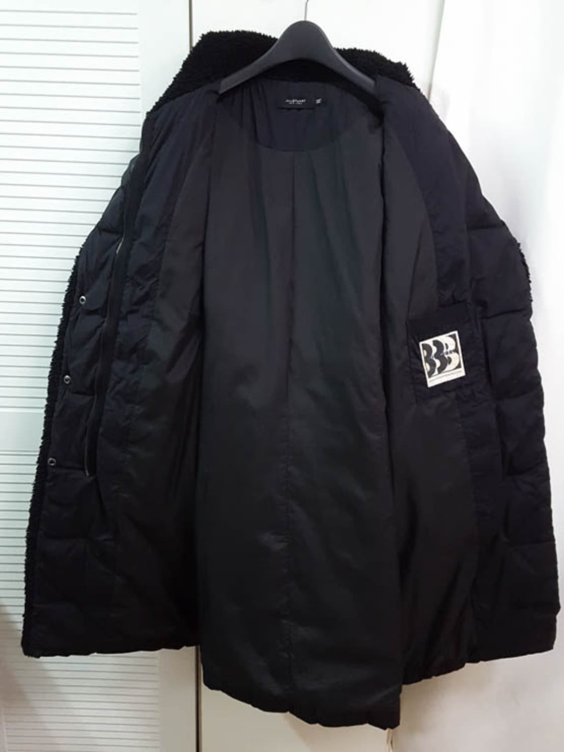 질스튜어트 뉴욕 여성 벨티드 구스다운 패딩 코트 블랙 상품이미지5