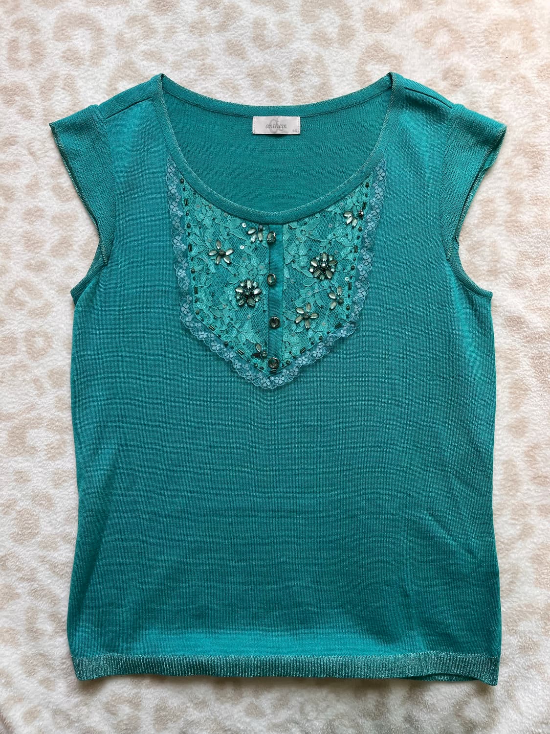 Mint Jewelry Detail Lace Sleeveless 상품이미지2