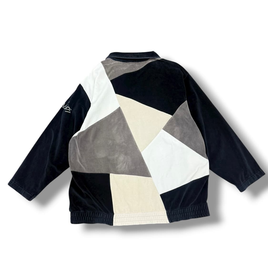 JPN hydraulics 오버사이즈 벨벳 패치워크 트랙자켓 집업 상품이미지2