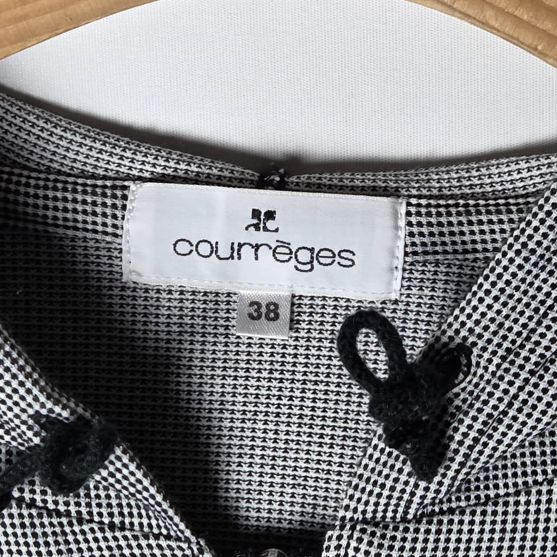 [Courreges] 꾸레쥬 체크 로고 후드집업 상품이미지5