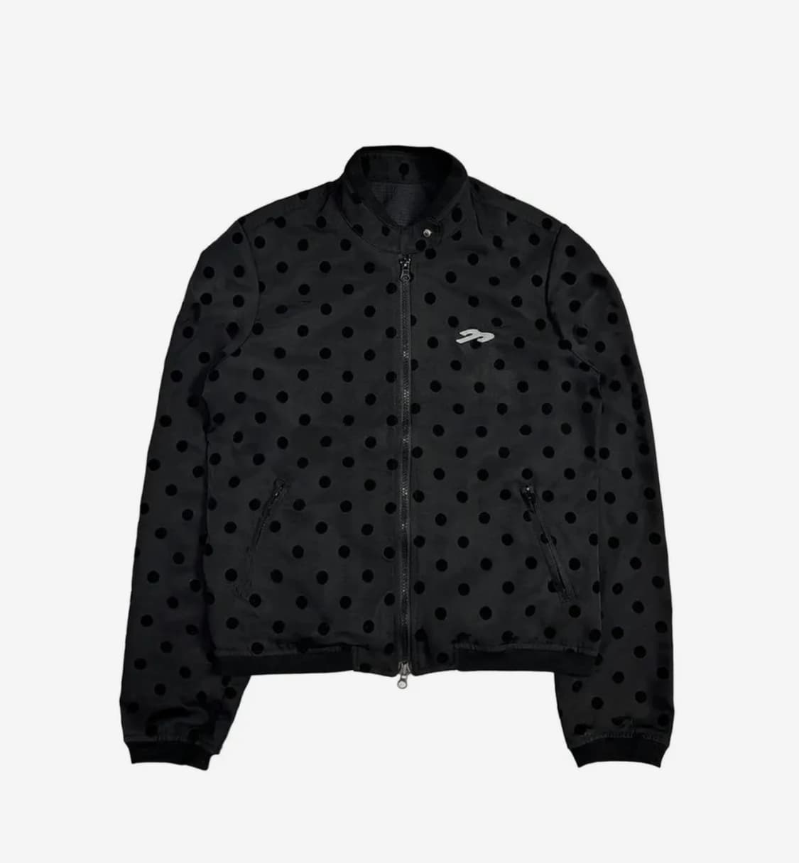 도트 패턴 점퍼 블랙 상품이미지1