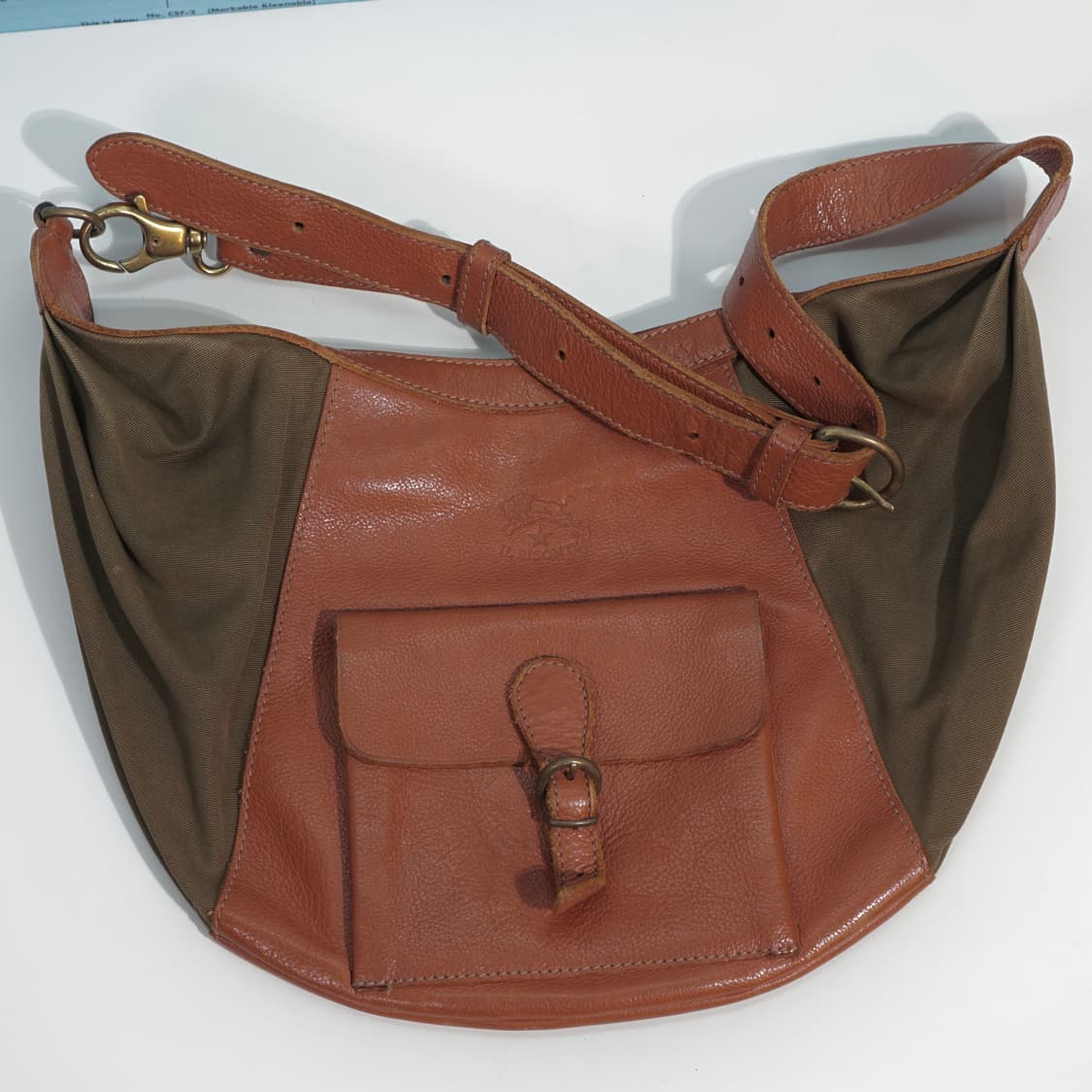 일비종떼 이태리 레더 캔버스 백 상품이미지1