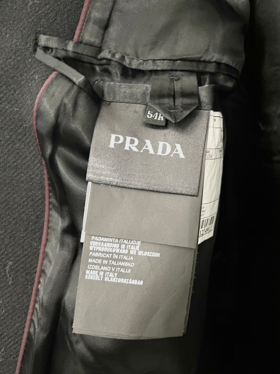 프라다 2012fw 빌런 블랙 코트 상품이미지6