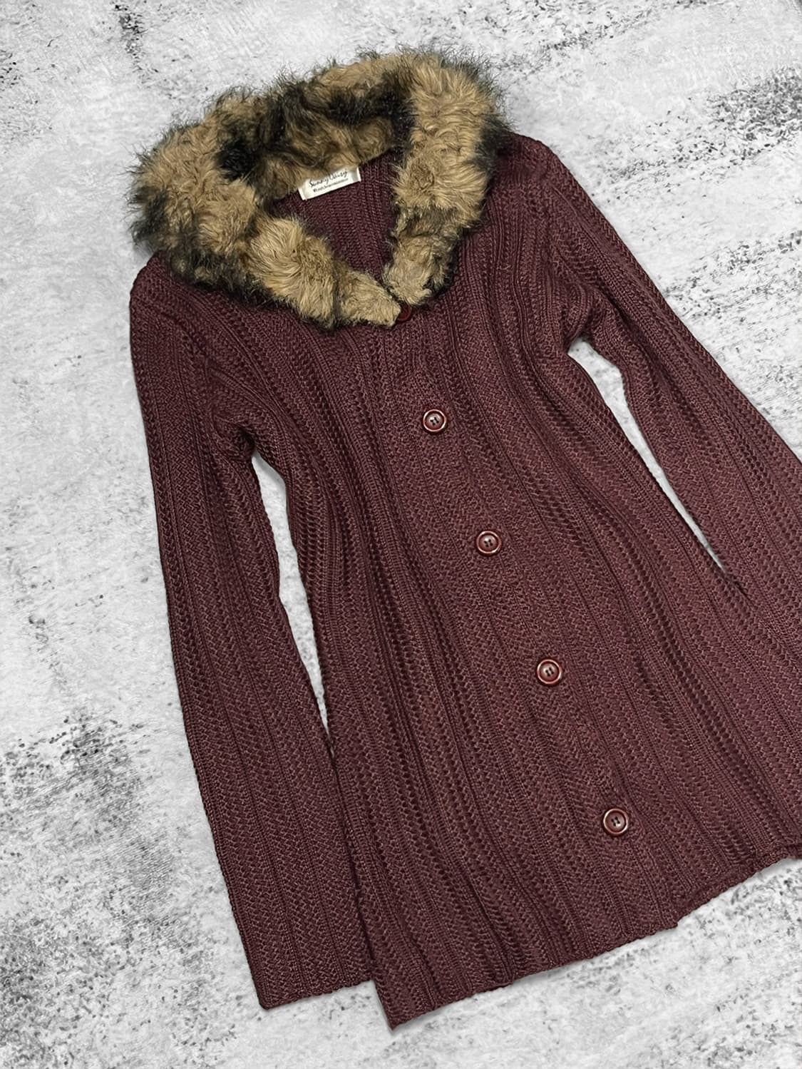 00s punk fur cardigan  상품이미지2