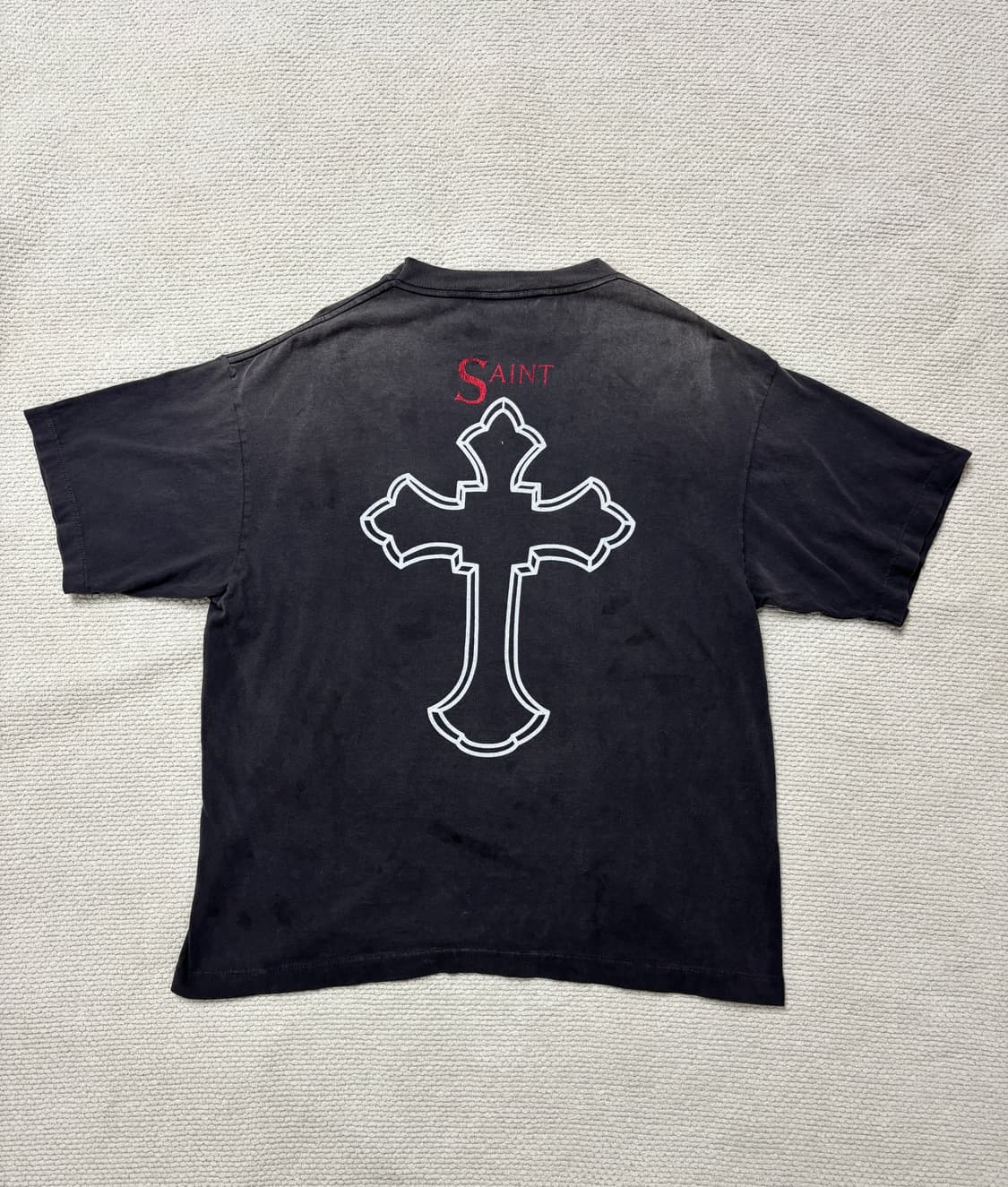 세인트 미카엘 x 투팍 숏슬리브 티셔츠 블랙 - 25SS 상품이미지5
