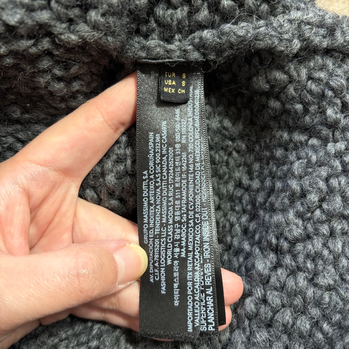마시모두띠 울니트 가디건 다크그레이(S) 상품이미지5