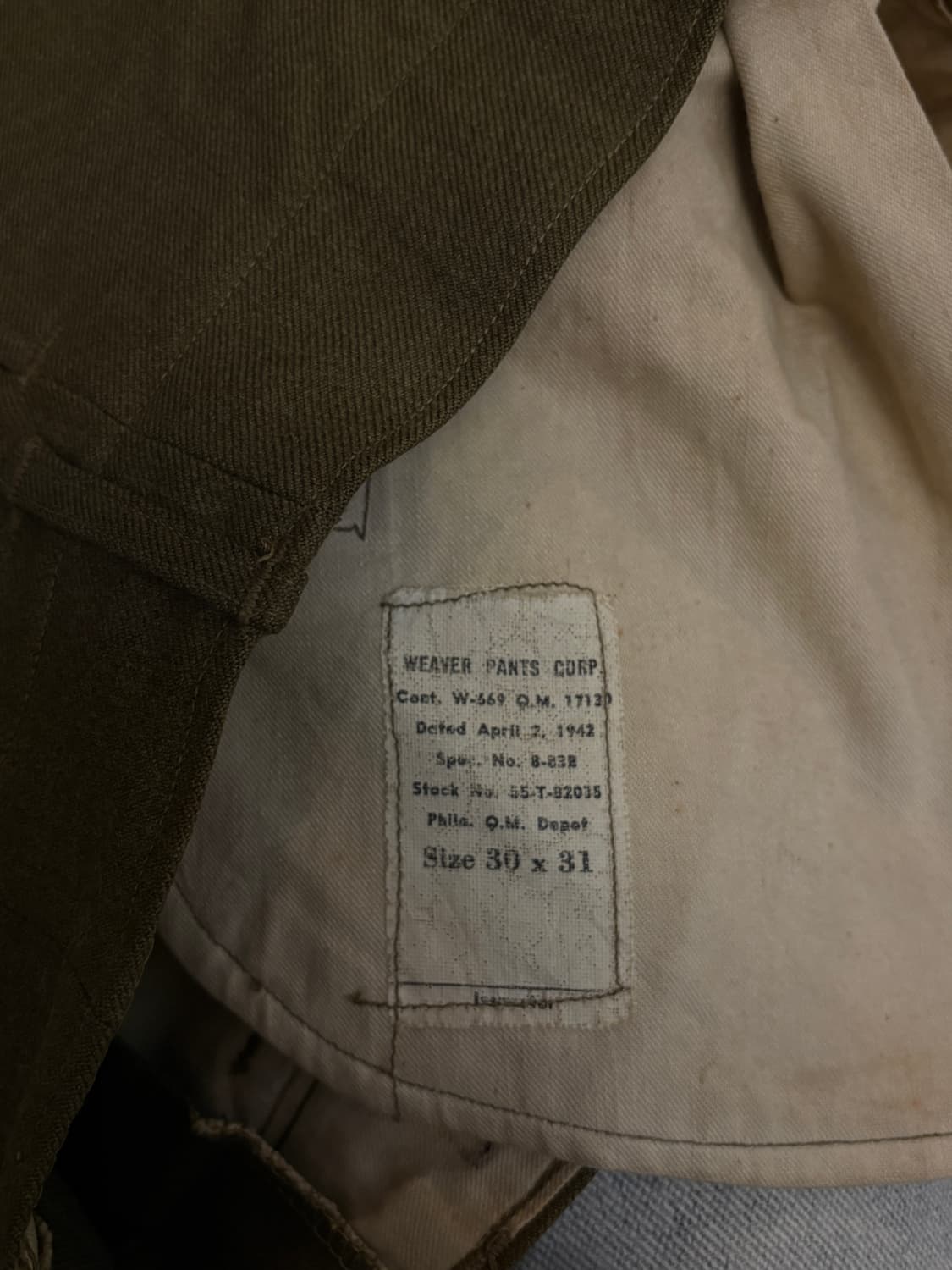 40's US army M-1937 Wool Trousers 상품이미지2