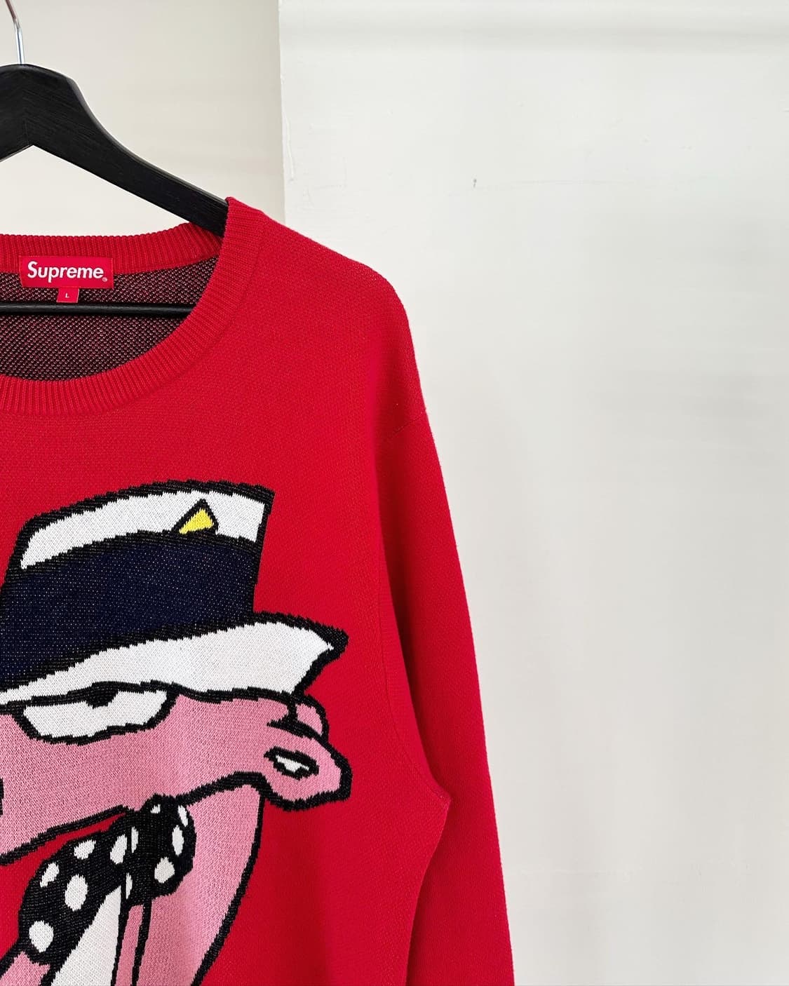 슈프림 핑크펜더 레드 코튼 니트  상품이미지4