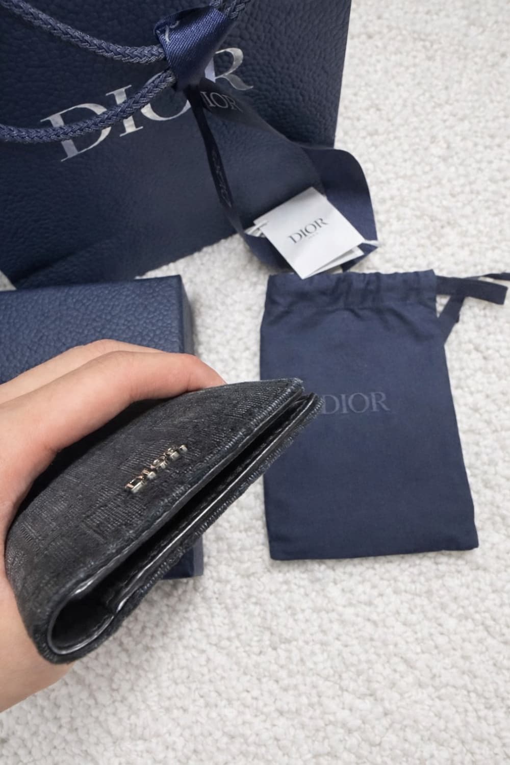 디올 오블리크 오거나이저 카드지갑 블랙 백화점 풀구성 상품이미지4