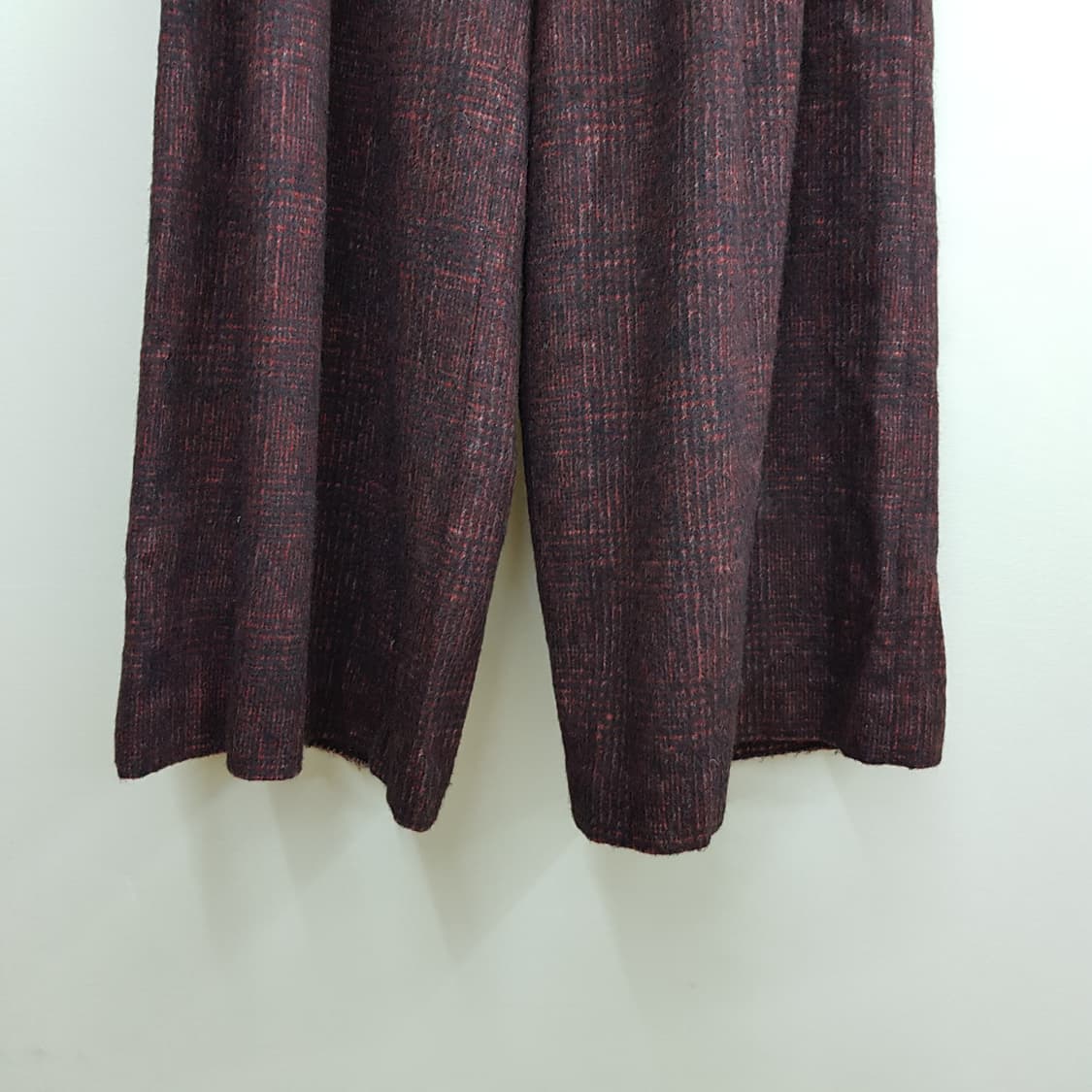 STELLA ITALY 와이드 울 블렌드 체크 롱 팬츠 IT 42사이즈 상품이미지3