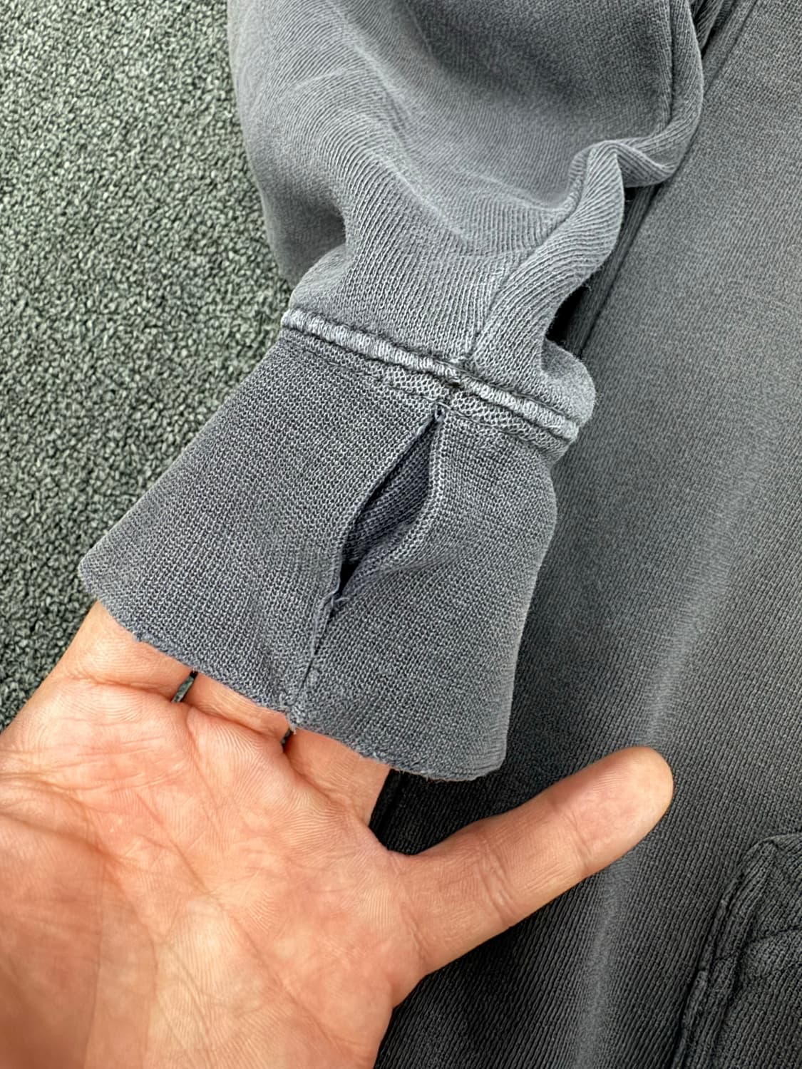 M)스투시 빈티지 FRESH STUSSY GEAR 방패 로고 프린팅 차콜 상품이미지3