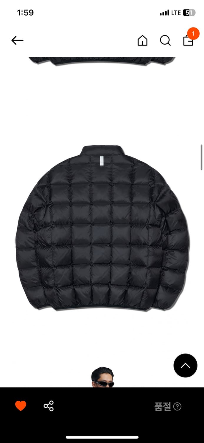 노매뉴얼 스퀘어 하프집업 자켓 덕다운 상품이미지2