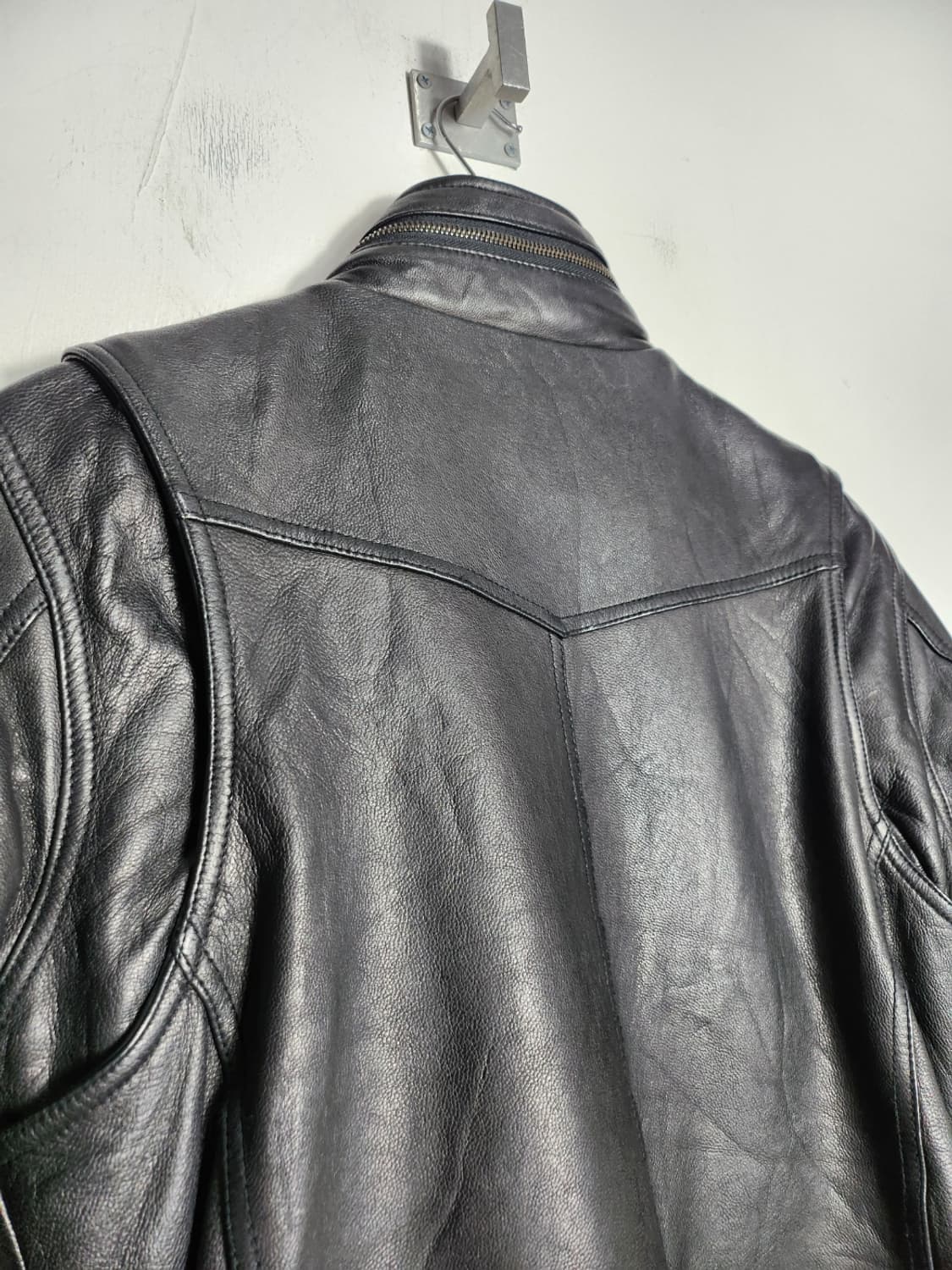 빈티지 블랙 가죽 자켓 상품이미지8