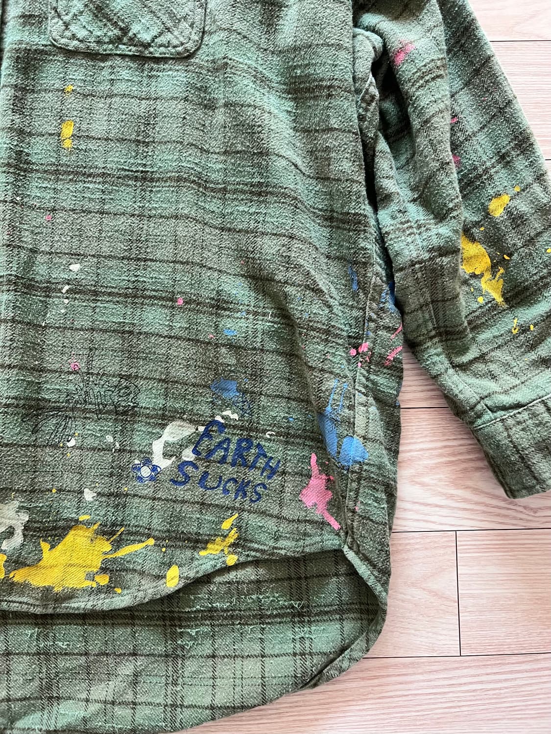 에크루 r13 체크셔츠 25ss 상품이미지5