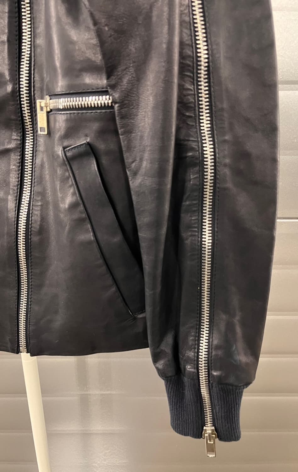 Diesel Black Gold 가죽 라이더 자켓 44 상품이미지5