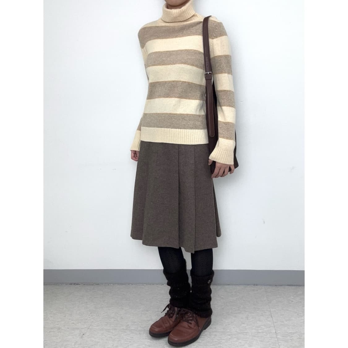 빈티지 울 단가라 니트 상품이미지3