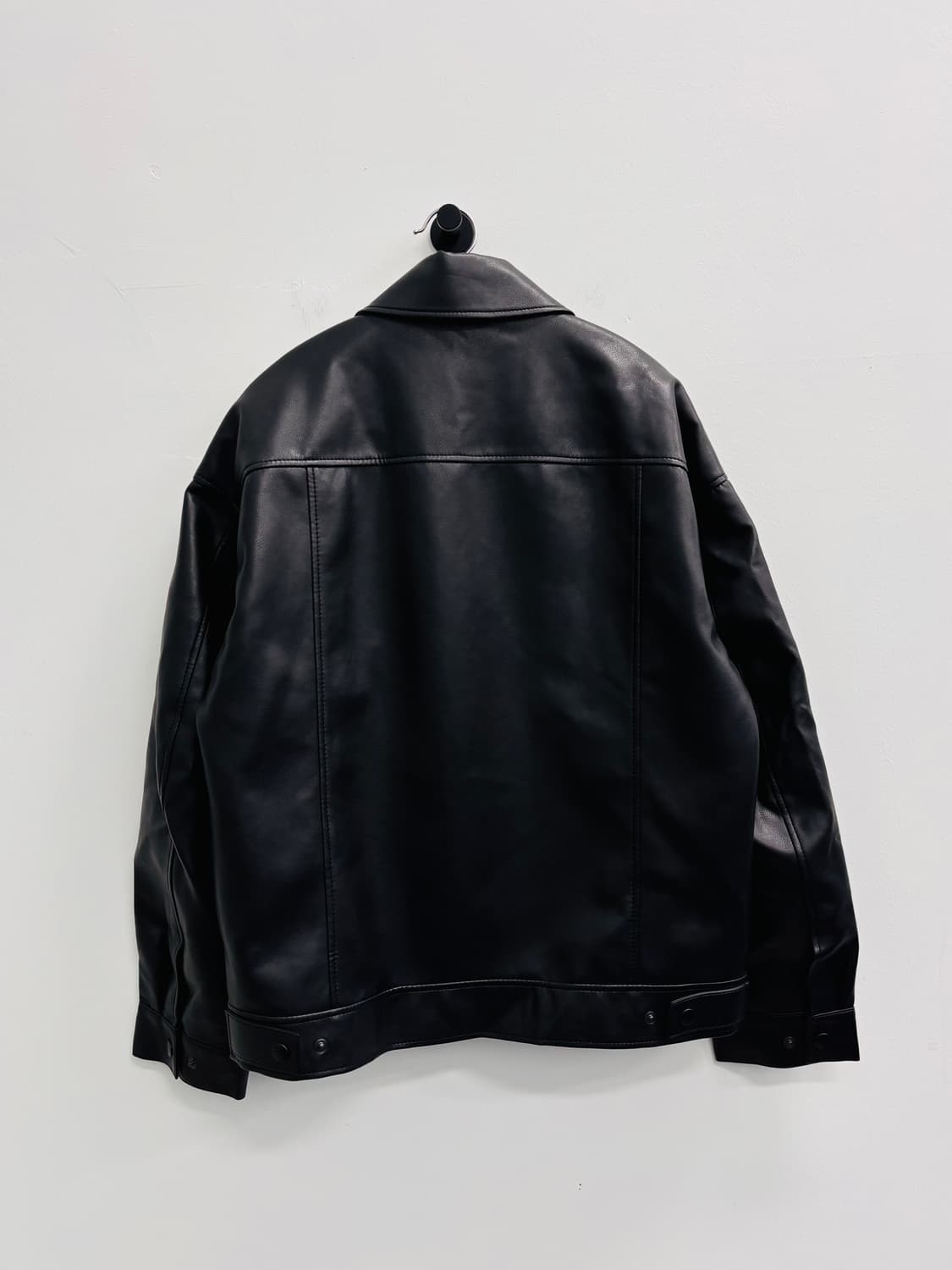 도프제이슨(DOFFJASON) 오버핏 비건 레더 자켓 상품이미지3