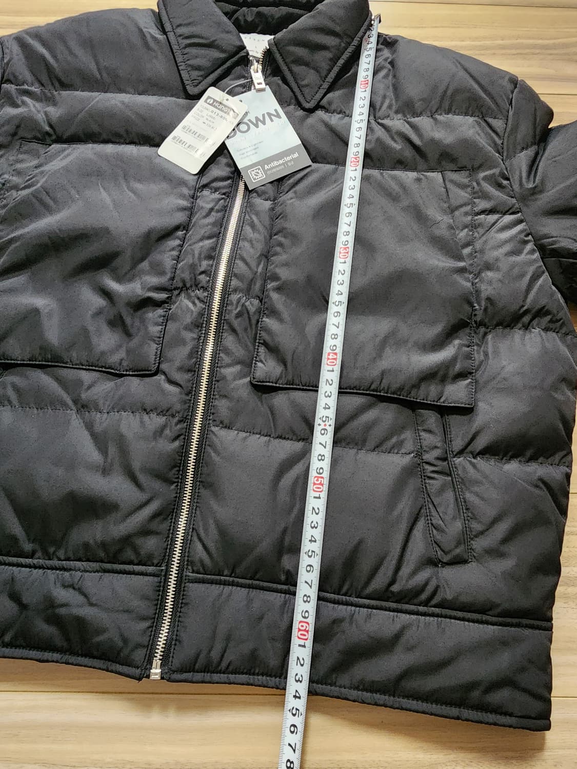 행텐다운점퍼자켓오리털경량패딩L블랙 상품이미지8