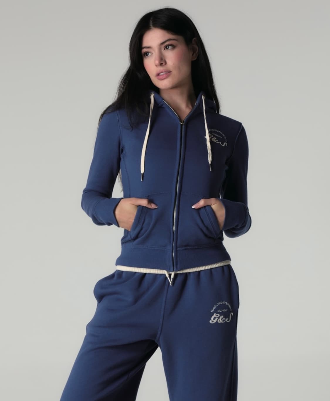 글로니 BOLD CROP ZIP UP (BLUE,m,품절상품) 상품이미지2