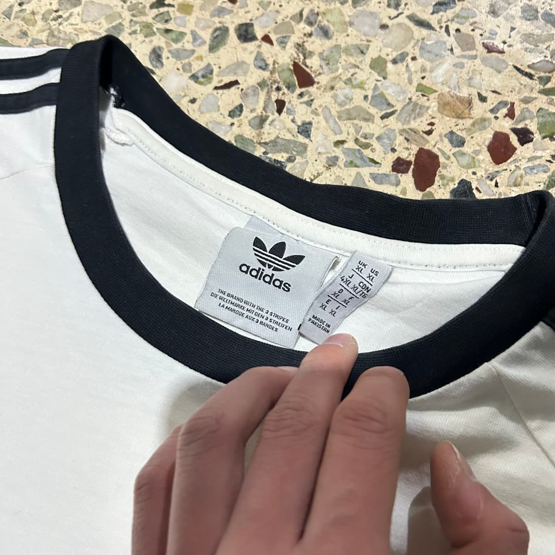 아디다스(ADIDAS)화이트 배선 롱슬리브 상품이미지4