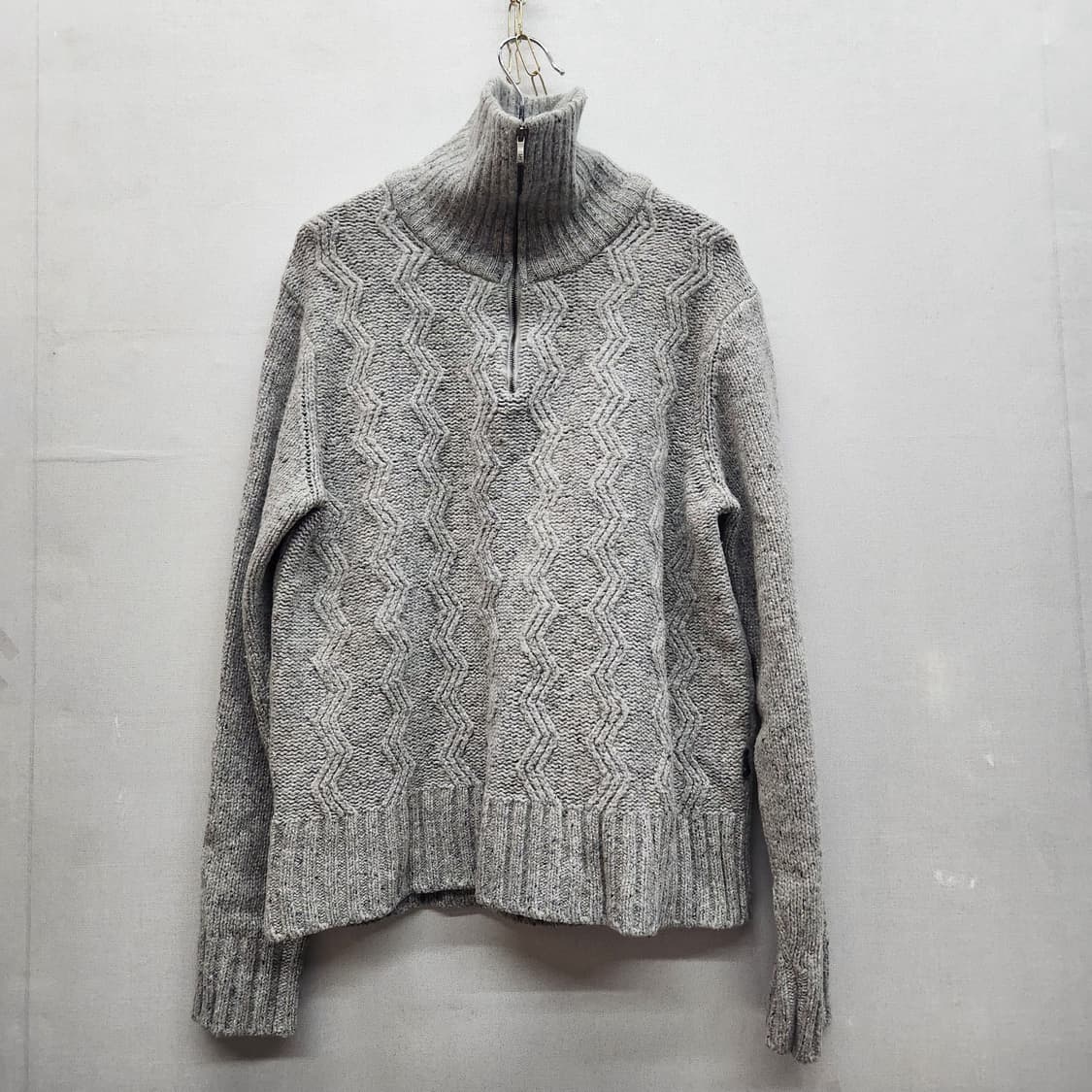 Lee 하프넥 반집업 울혼방 니트 95(L) 상품이미지2