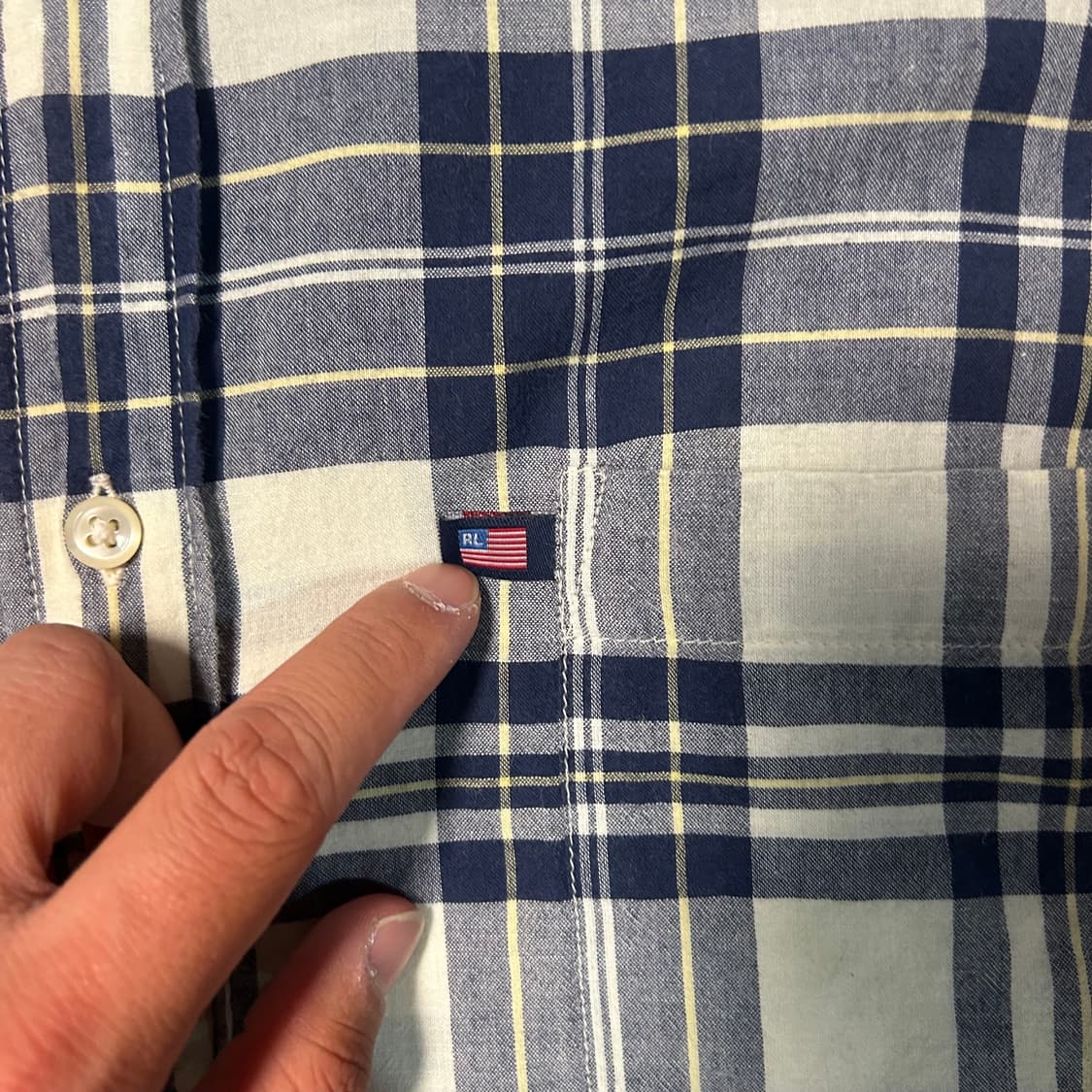 [XL] 90s 폴로 진 컴퍼니 체크 반팔 셔츠 상품이미지2