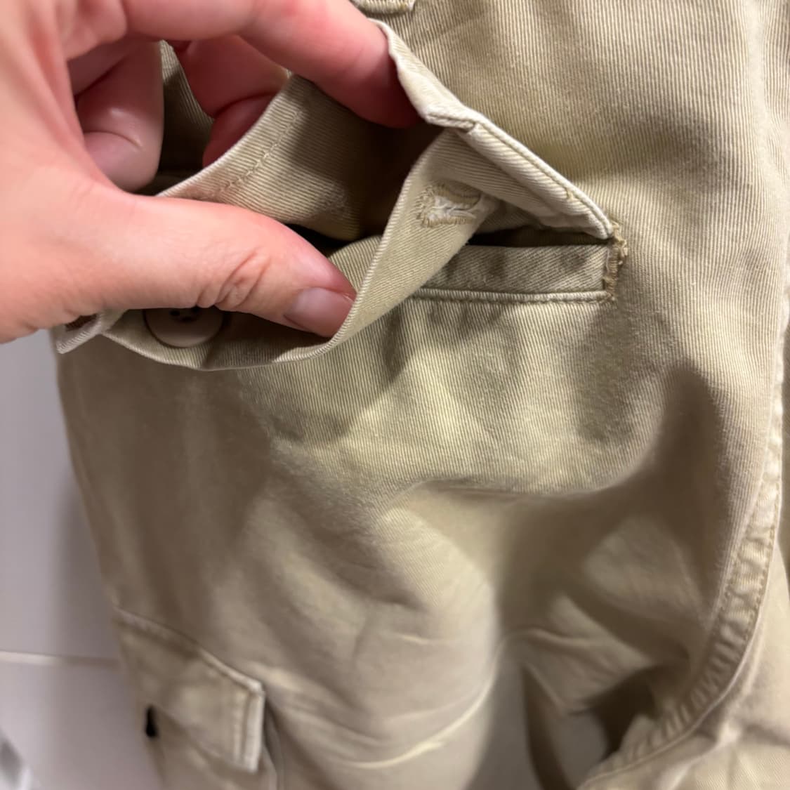 일본 유니클로 베이지 빈티지 카고 바지 M 상품이미지7