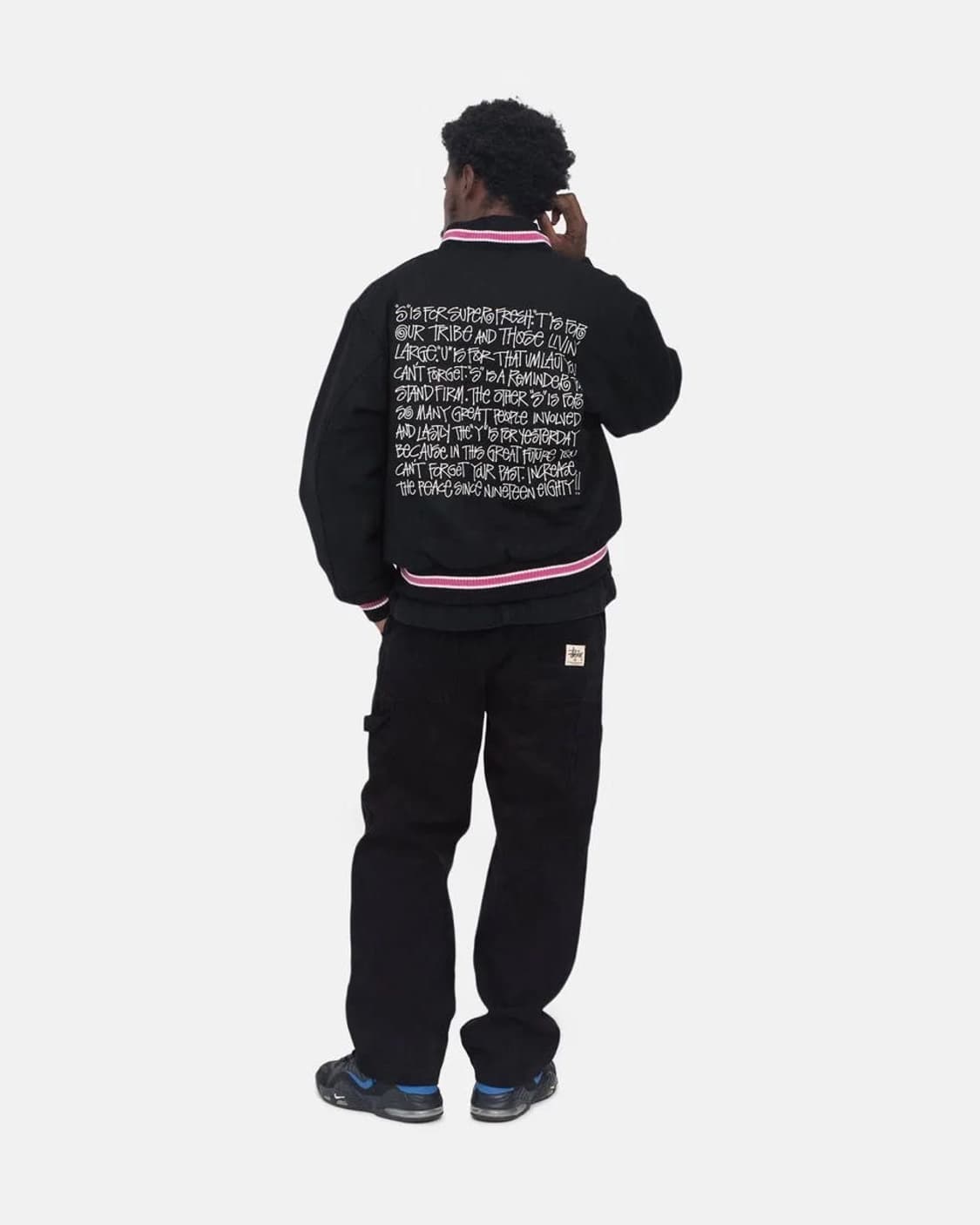 스투시 s 토크 멜튼 s talk meltone varsity 바시티 M 상품이미지4