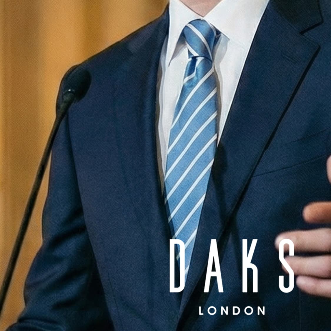 닥스 실크 블루 스트라이프 넥타이 8.2cm A등급 A19770 상품이미지1