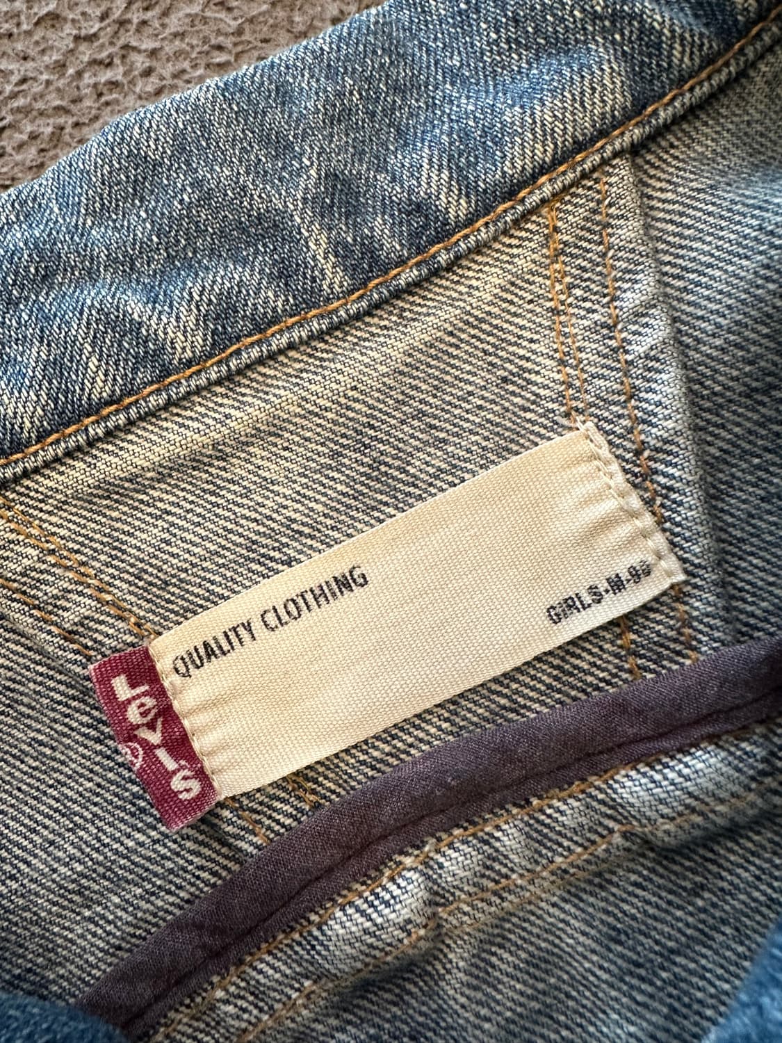 리바이스 빈티지 데님 라이더 자켓 처분  상품이미지5