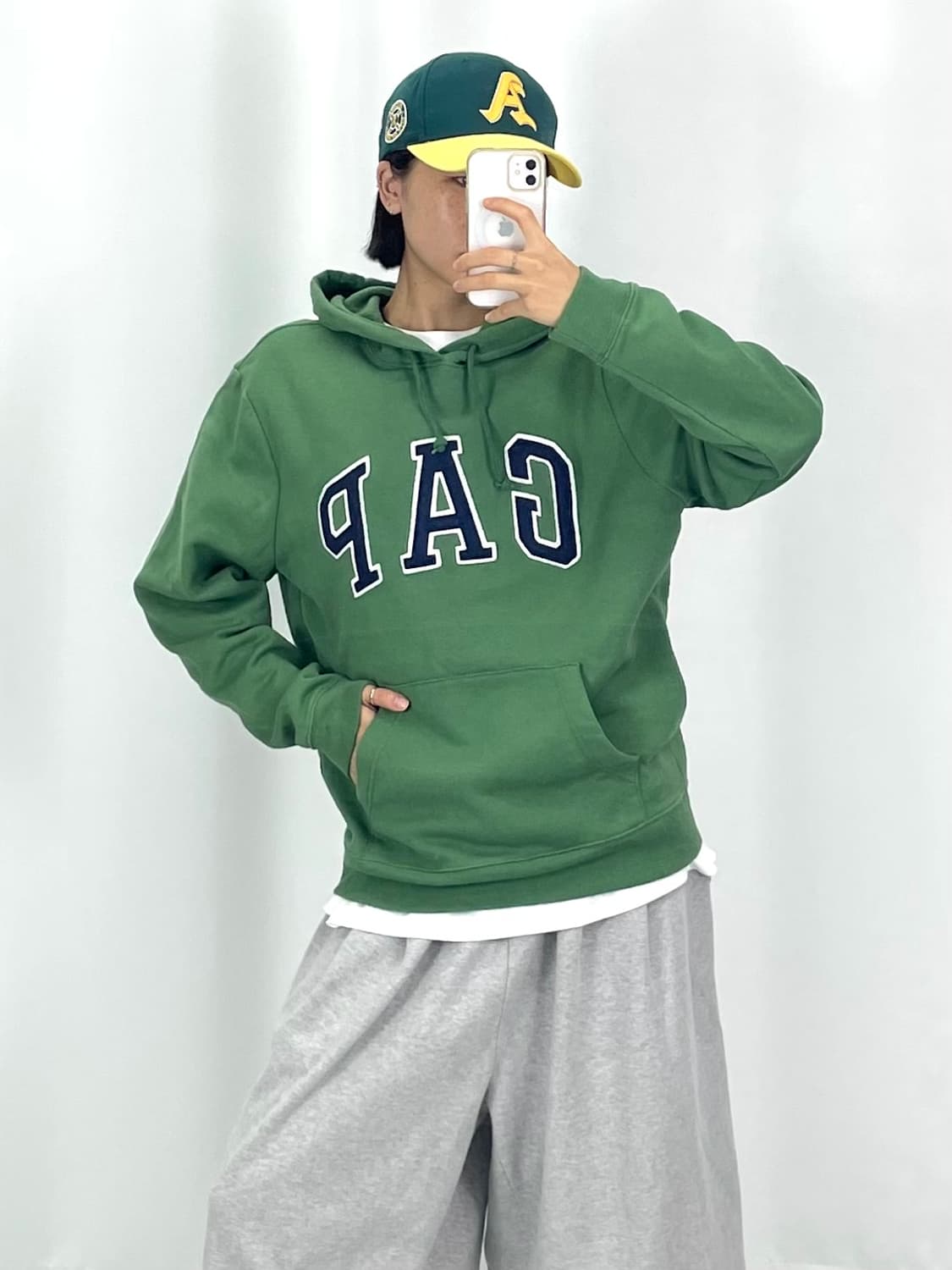 루키CK9737: 갭 그린 후드티셔츠  상품이미지1