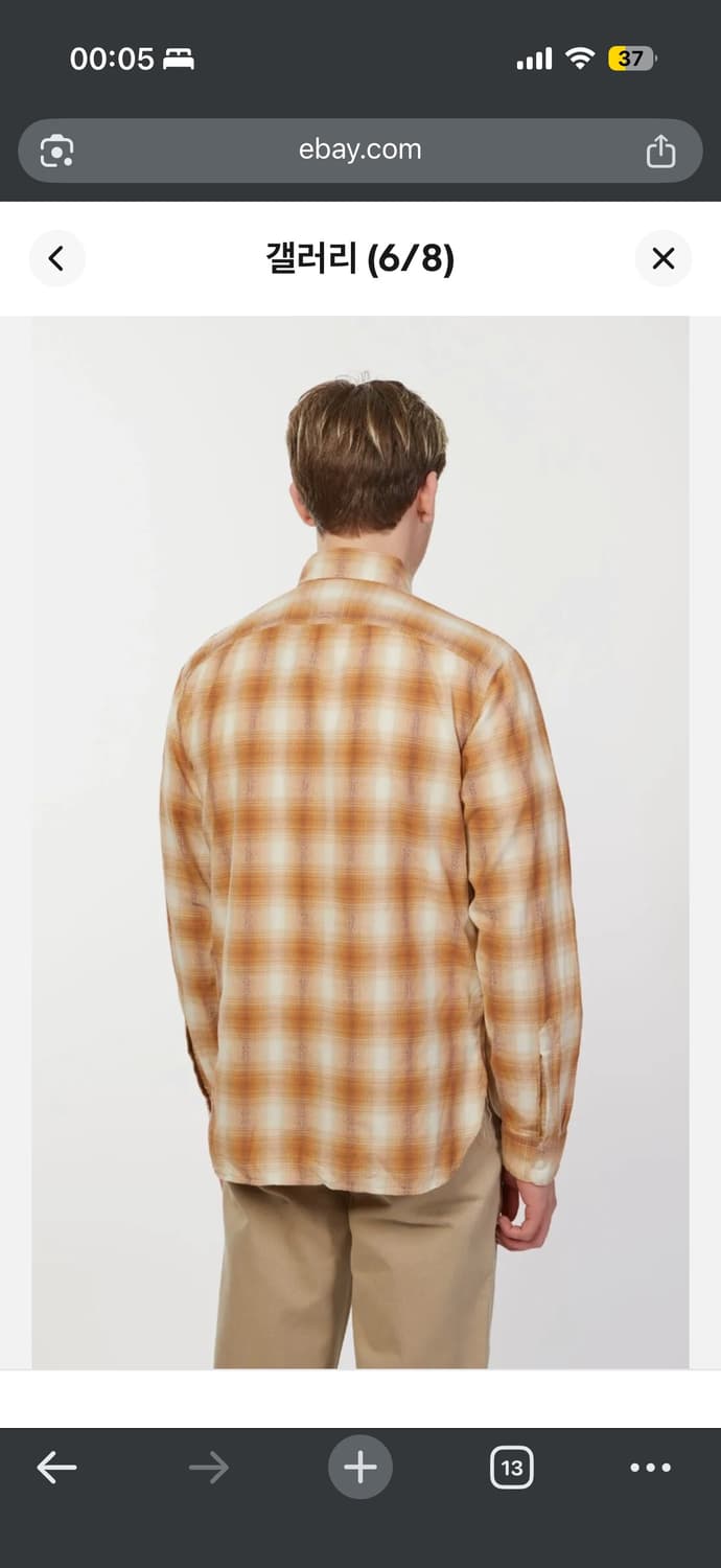 RRL 더블알엘 옴브레 체크 셔츠 M 상품이미지5