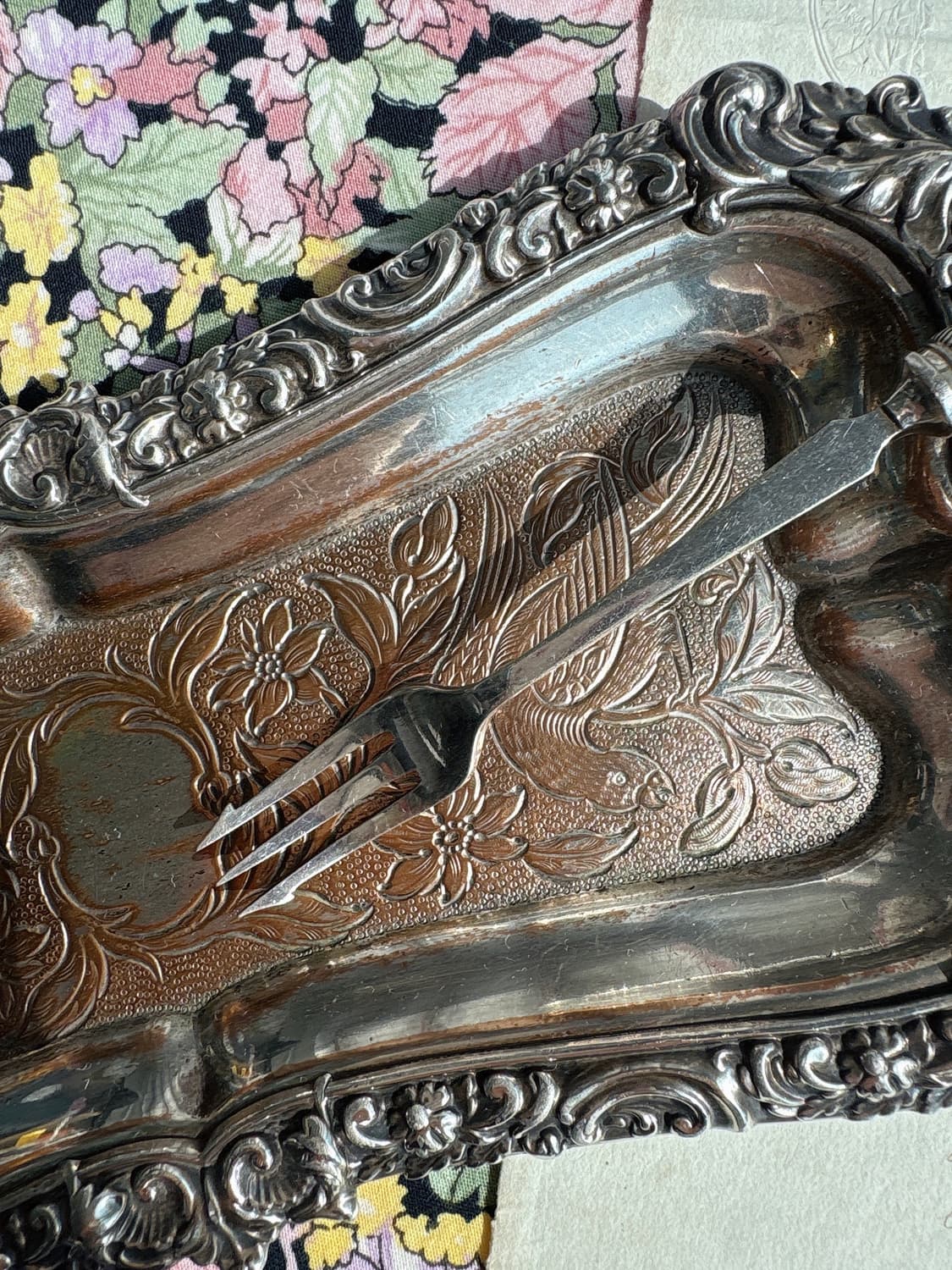 영국 앤틱 EPNS 자개 올리브포크 상품이미지3