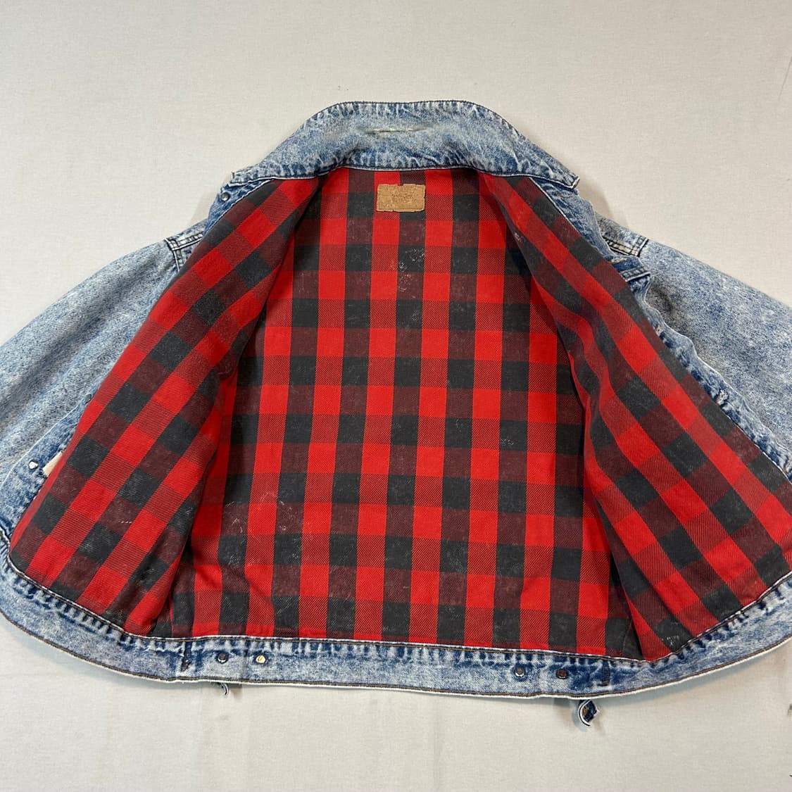 L) 리바이스 90s USA 플란넬 라이너 데님 트러커 자켓 상품이미지4