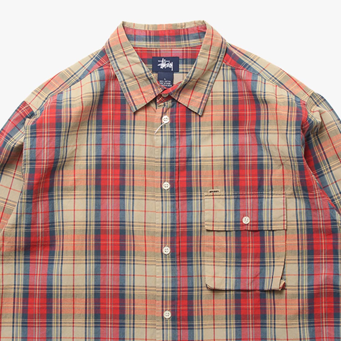  STUSSY "Red Beige Check Shirts" 상품이미지2