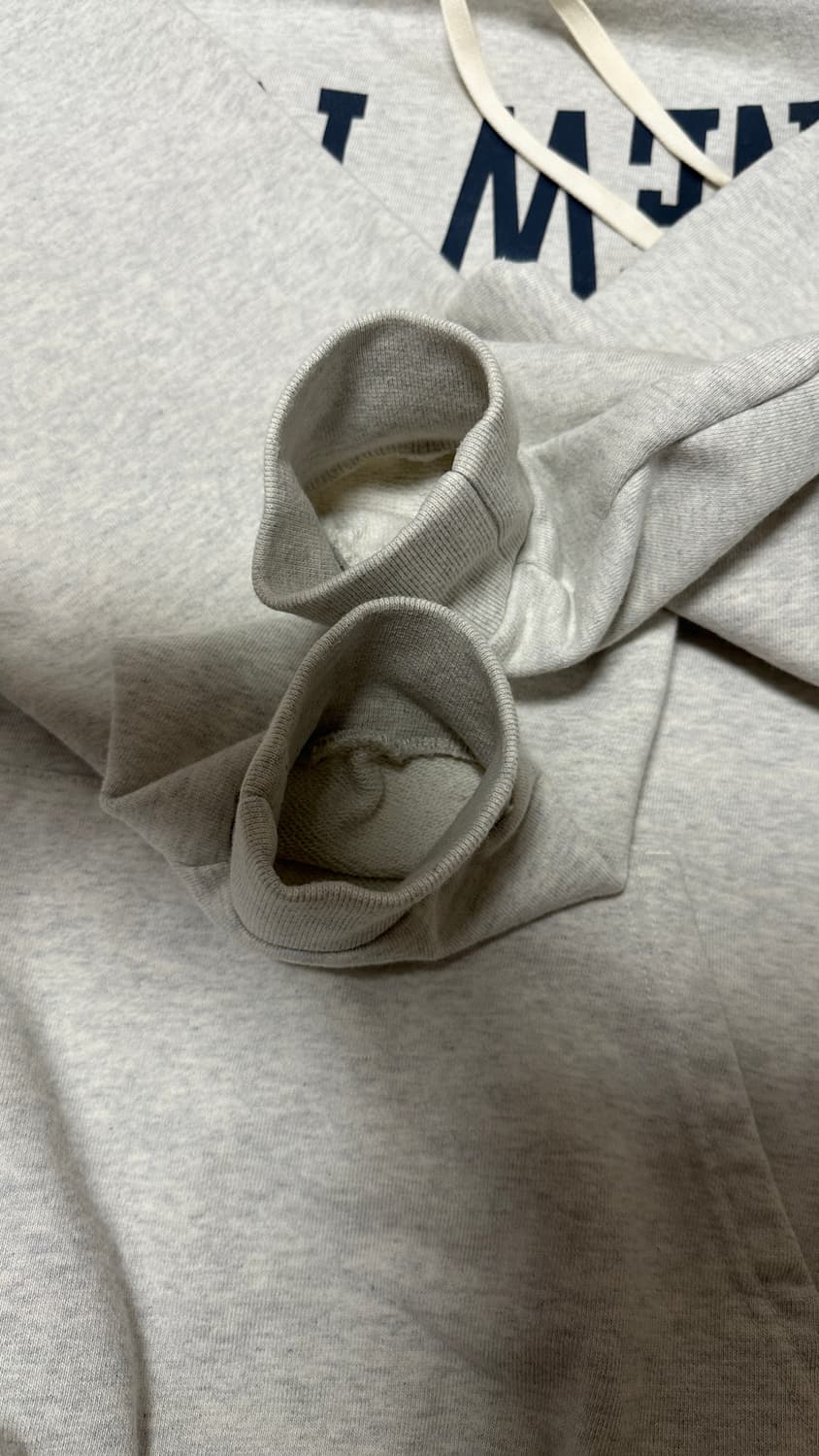 [L] 듀테로 뉴욕 후드티 멜란지 그레이 상품이미지4