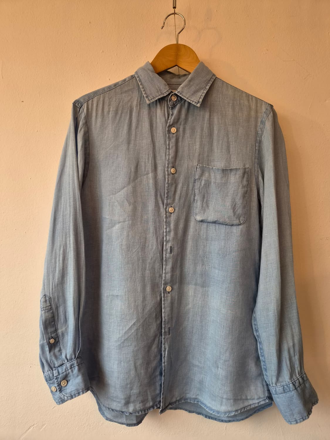 유니클로 남성 워싱린넨셔츠  M사이즈 상품이미지2